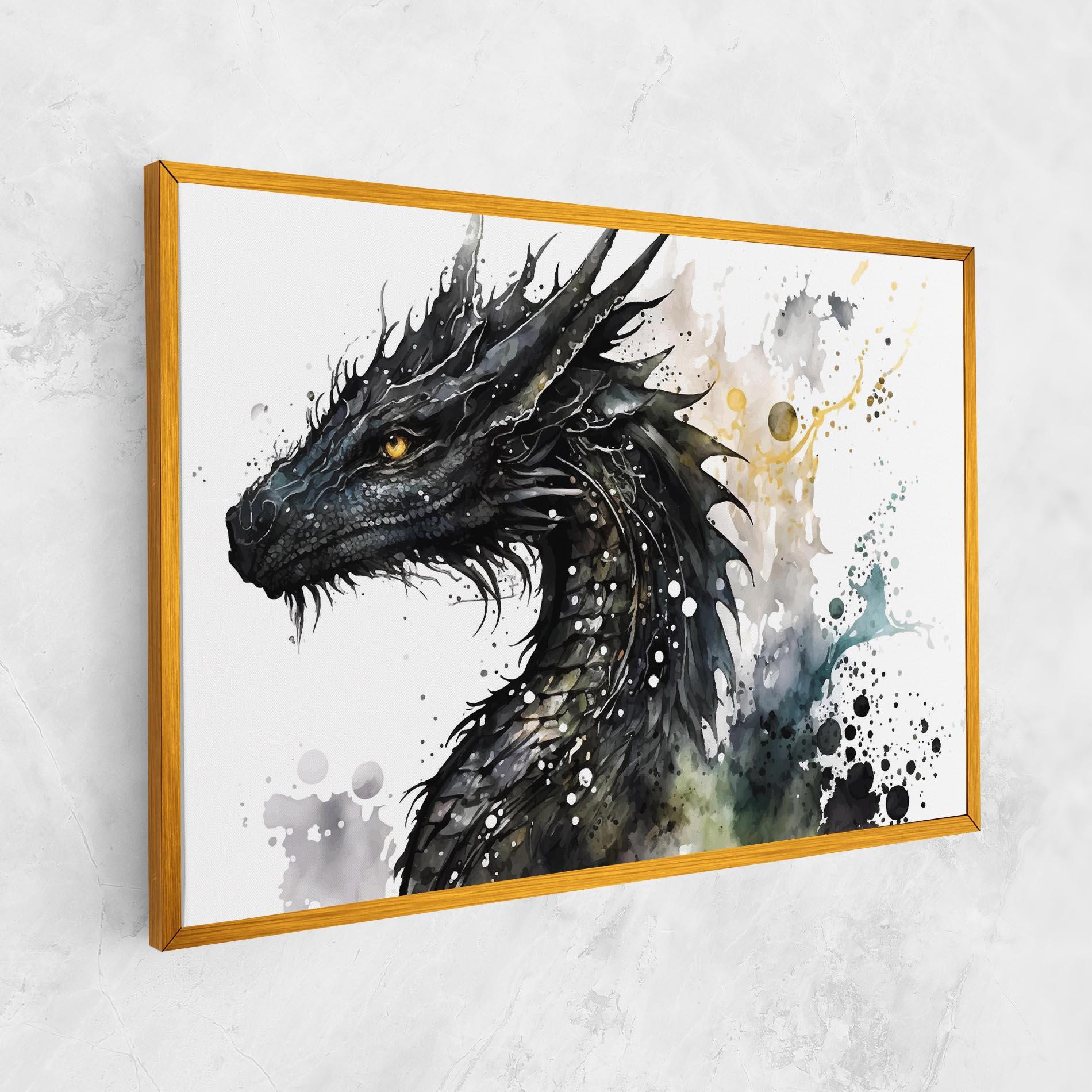 Vászonkép Black Dragon Art mockup 1