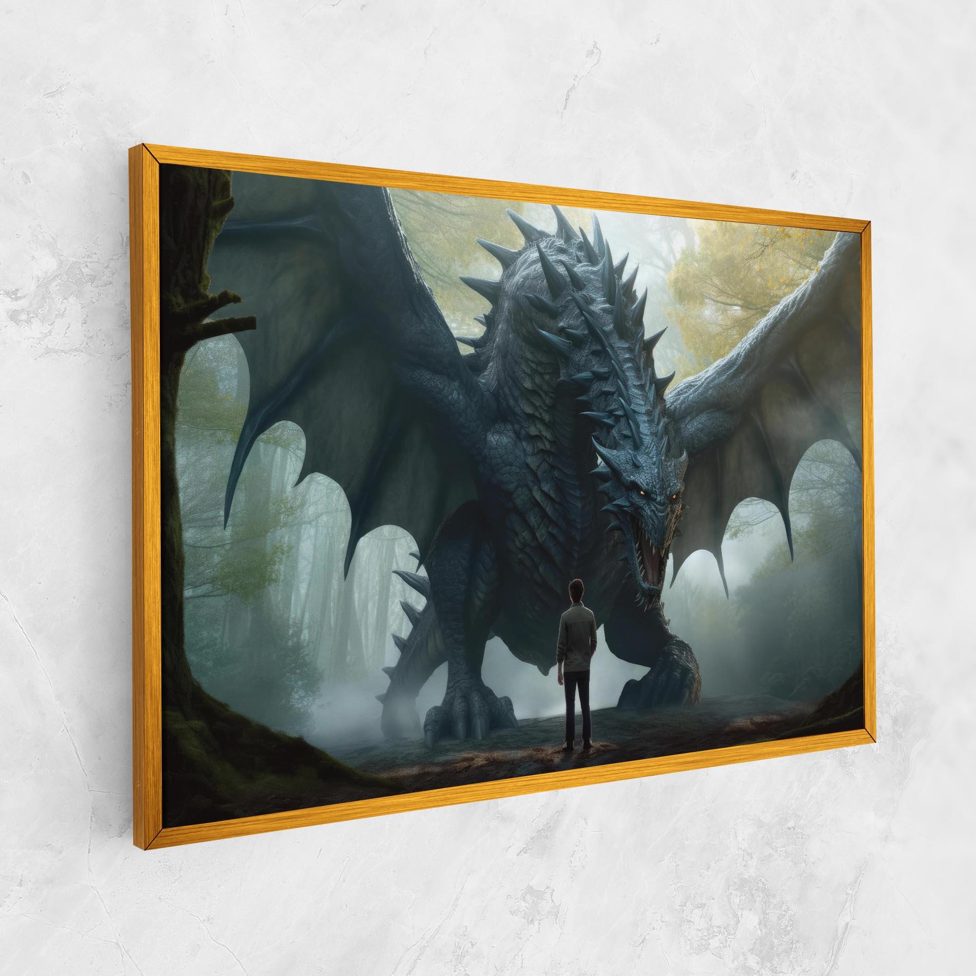 Vászonkép Huge Dragon Fantasy mockup 1