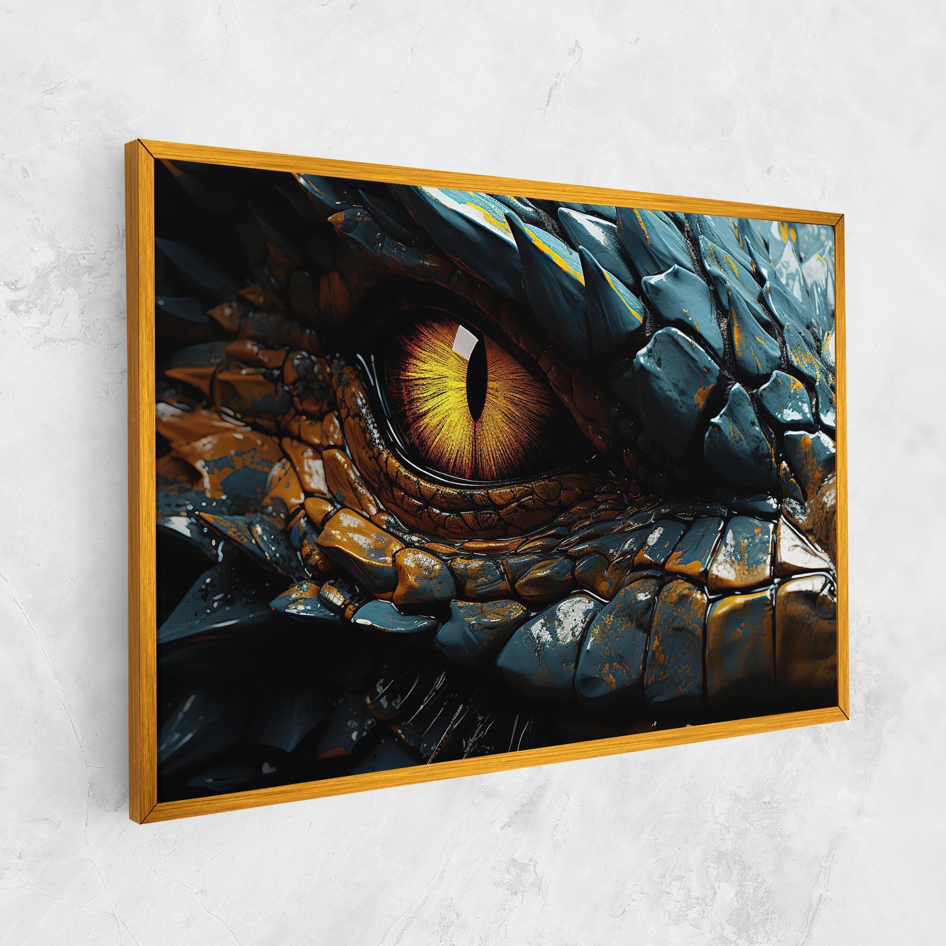 Vászonkép Yellow Dragon Eye mockup 1