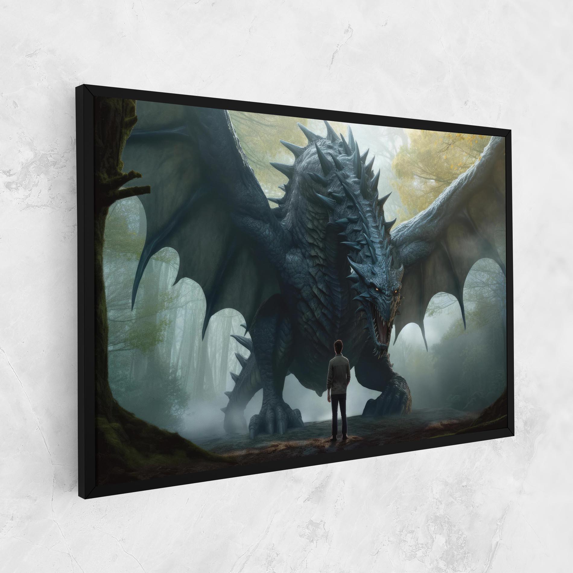 Vászonkép Huge Dragon Fantasy mockup 1