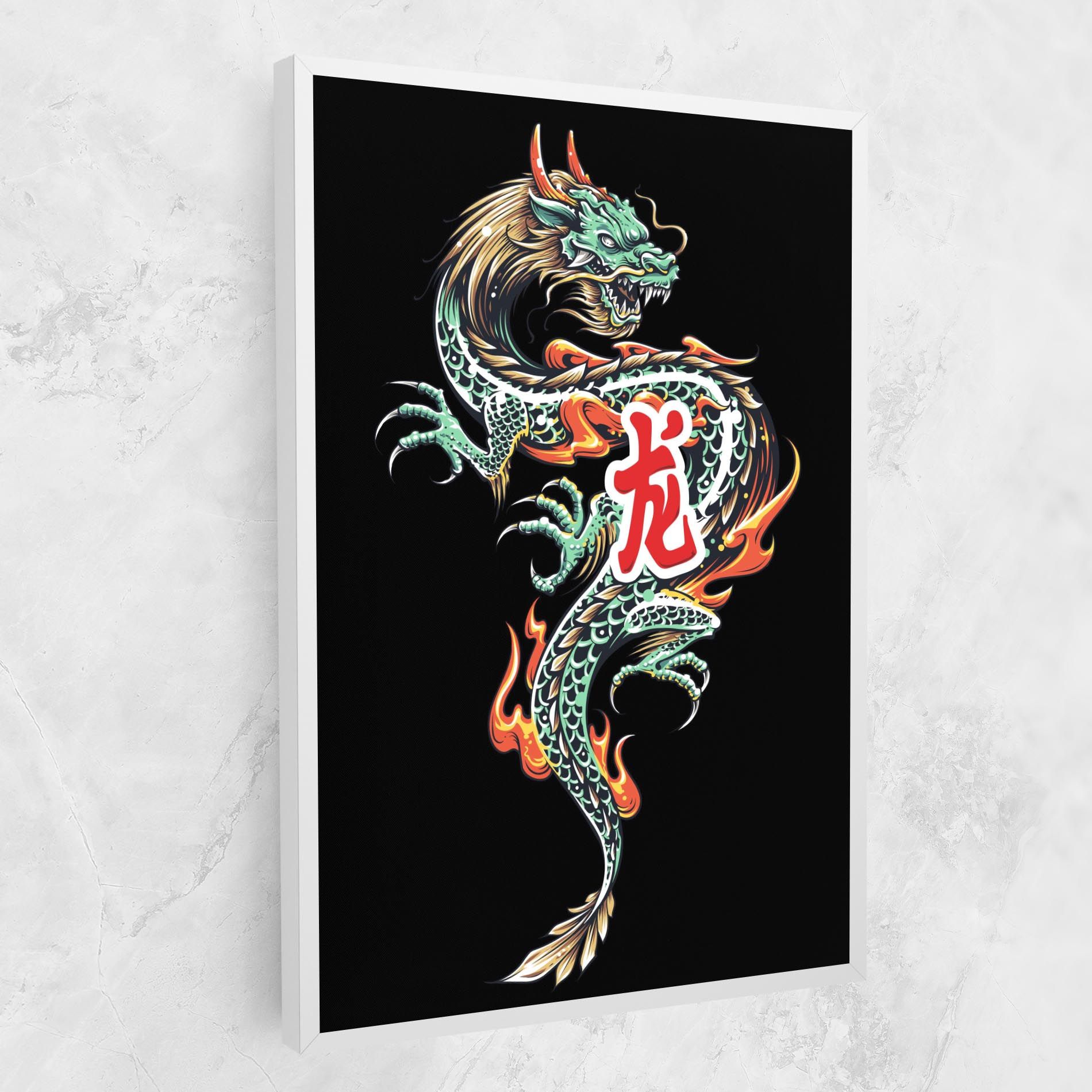 Green Fire Dragon mockup 1