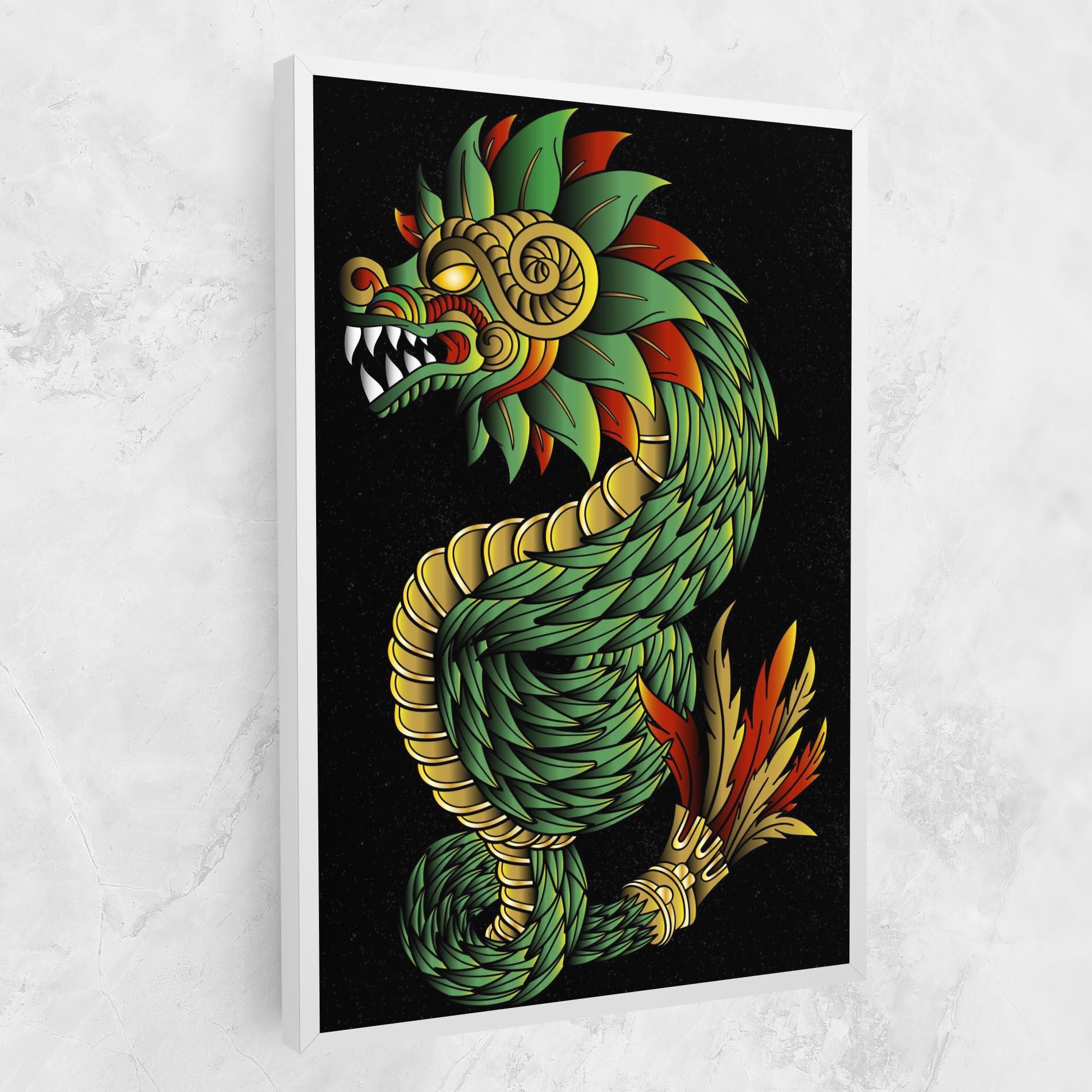 Vászonkép Green Yellow Dragon mockup 1