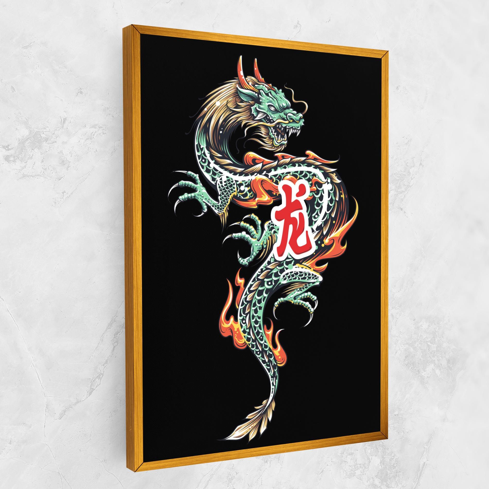 Green Fire Dragon mockup 1