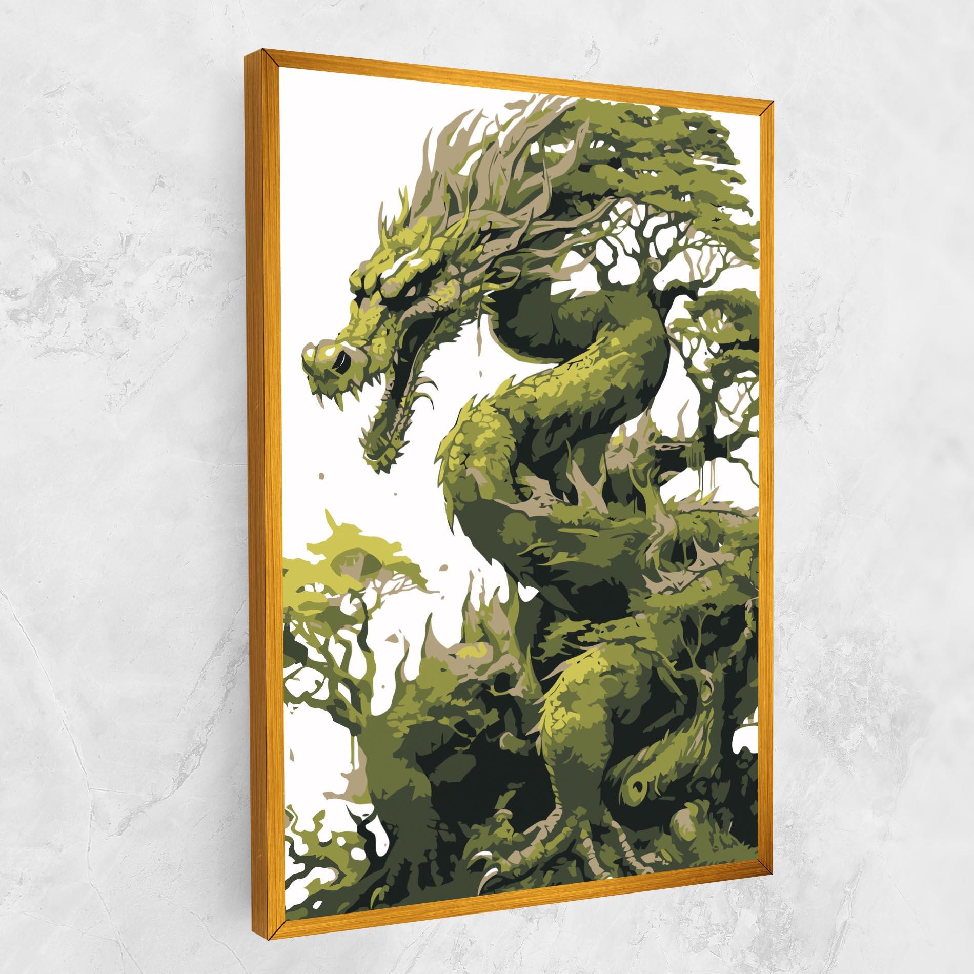 Vászonkép Green Nature Dragon mockup 1
