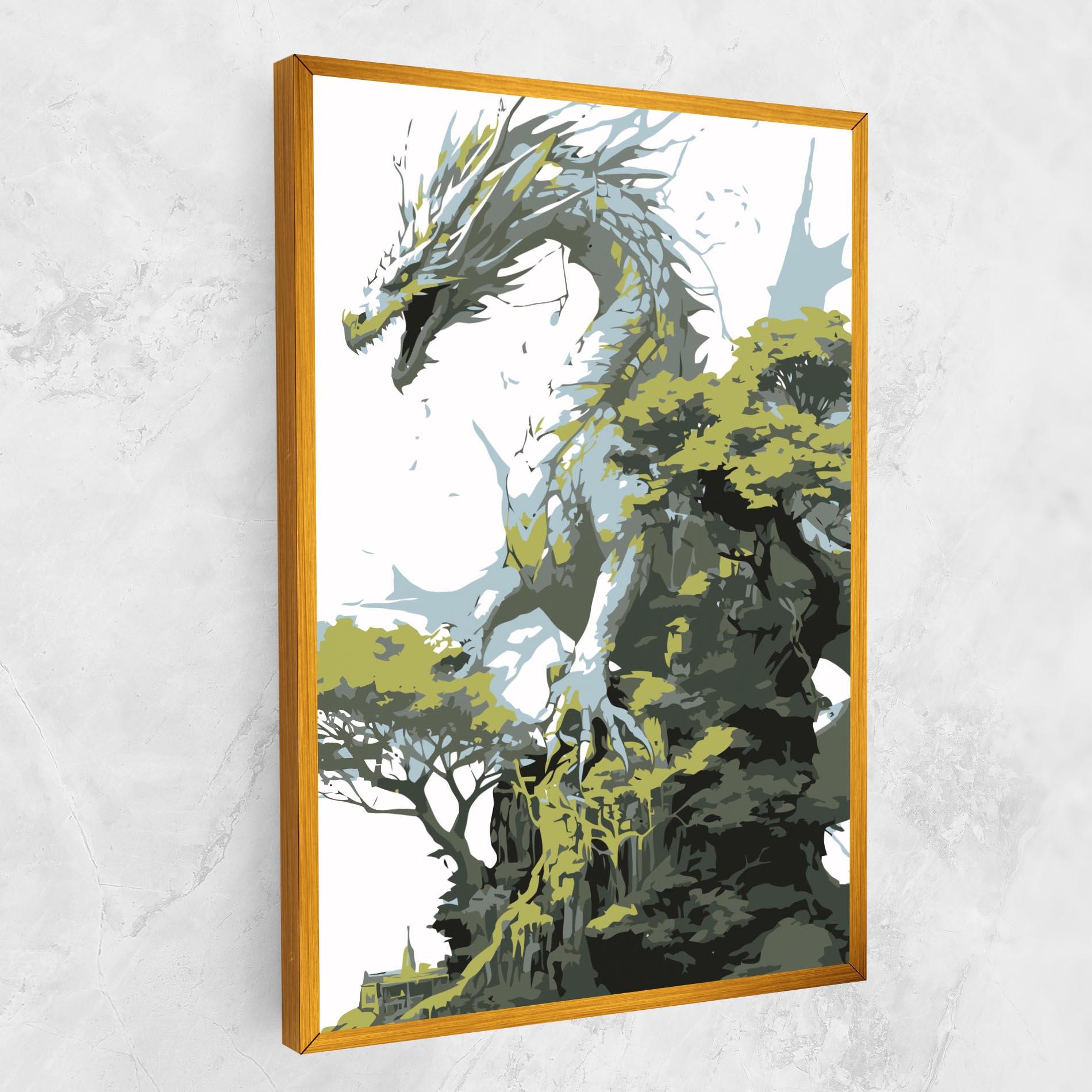 Vászonkép Grey Nature Dragon mockup 1