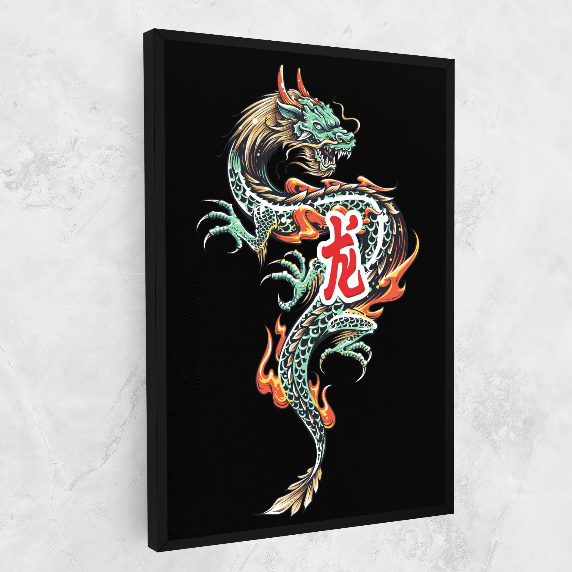 Green Fire Dragon mockup 1