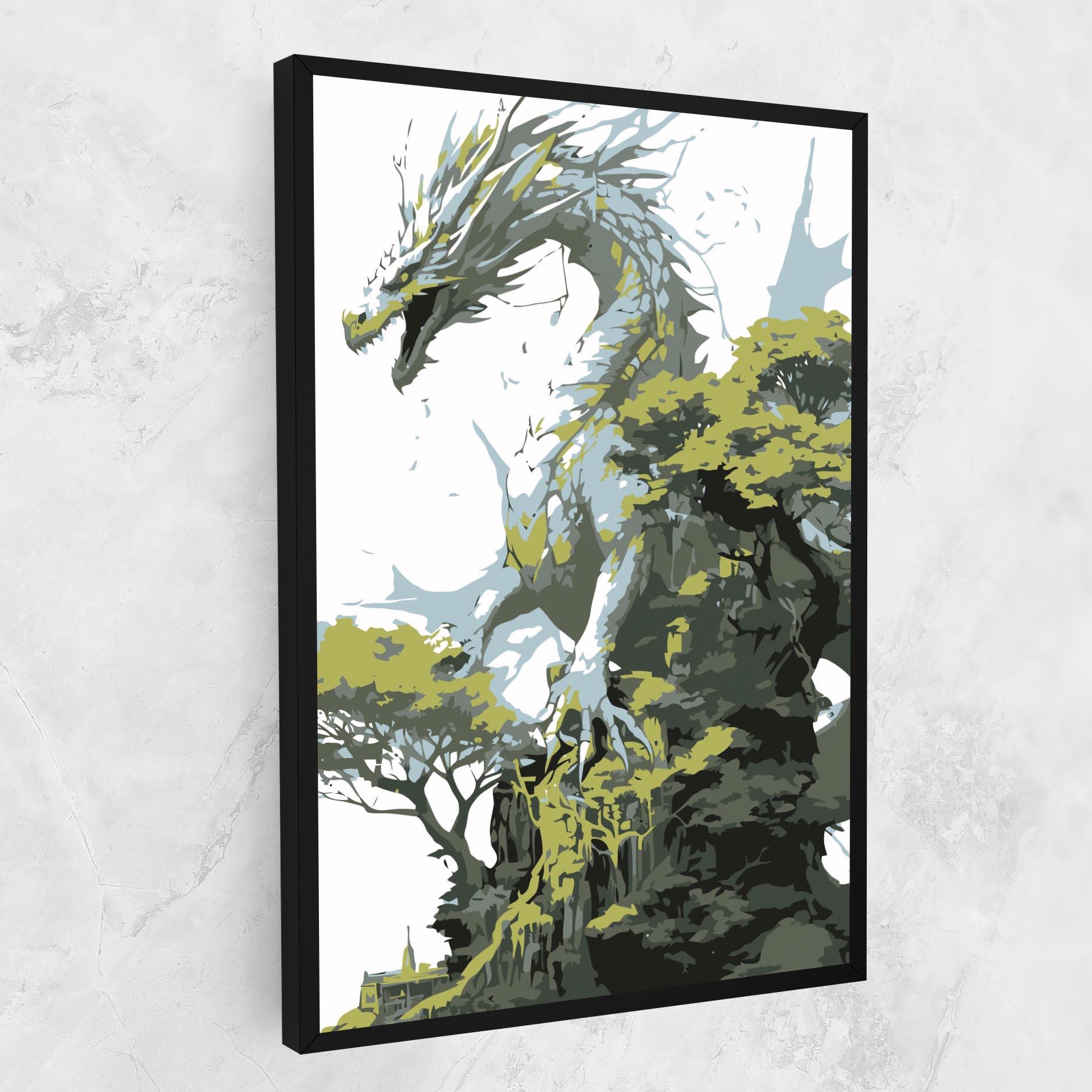Vászonkép Grey Nature Dragon mockup 1