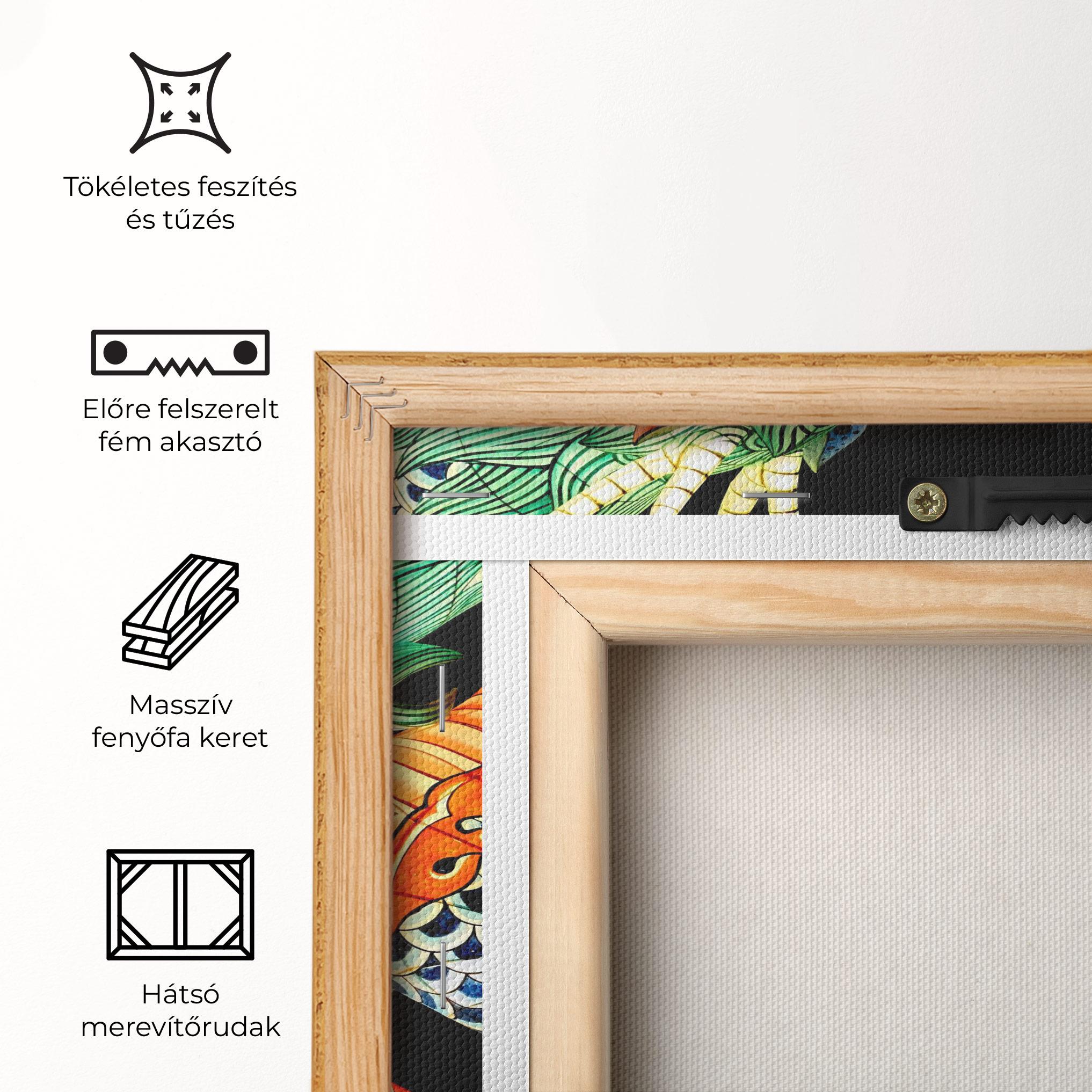 Vászonkép Chinese Dragon And Tiger mockup 5