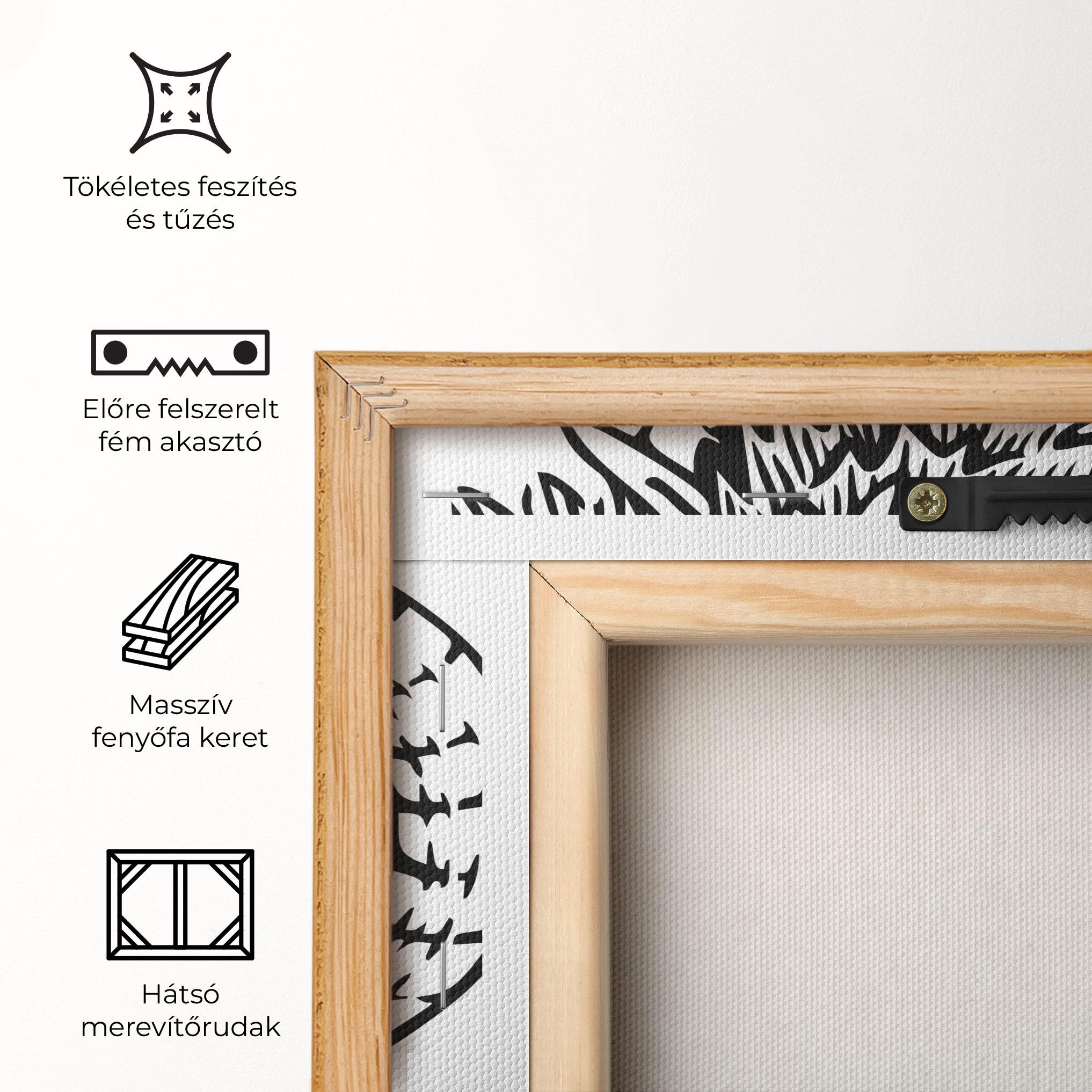 Vászonkép Dragon Black Line mockup 5