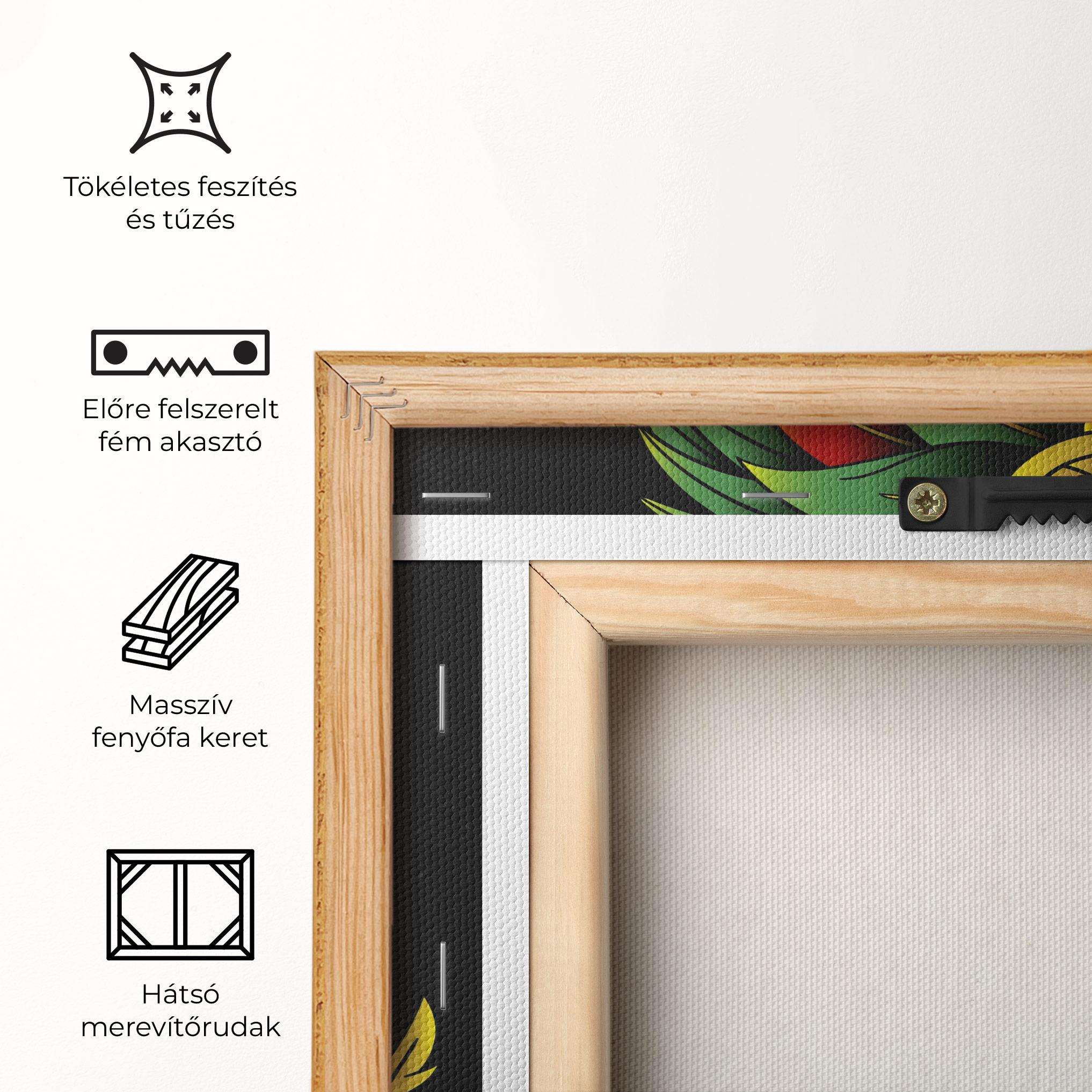 Vászonkép Green Yellow Dragon mockup 5