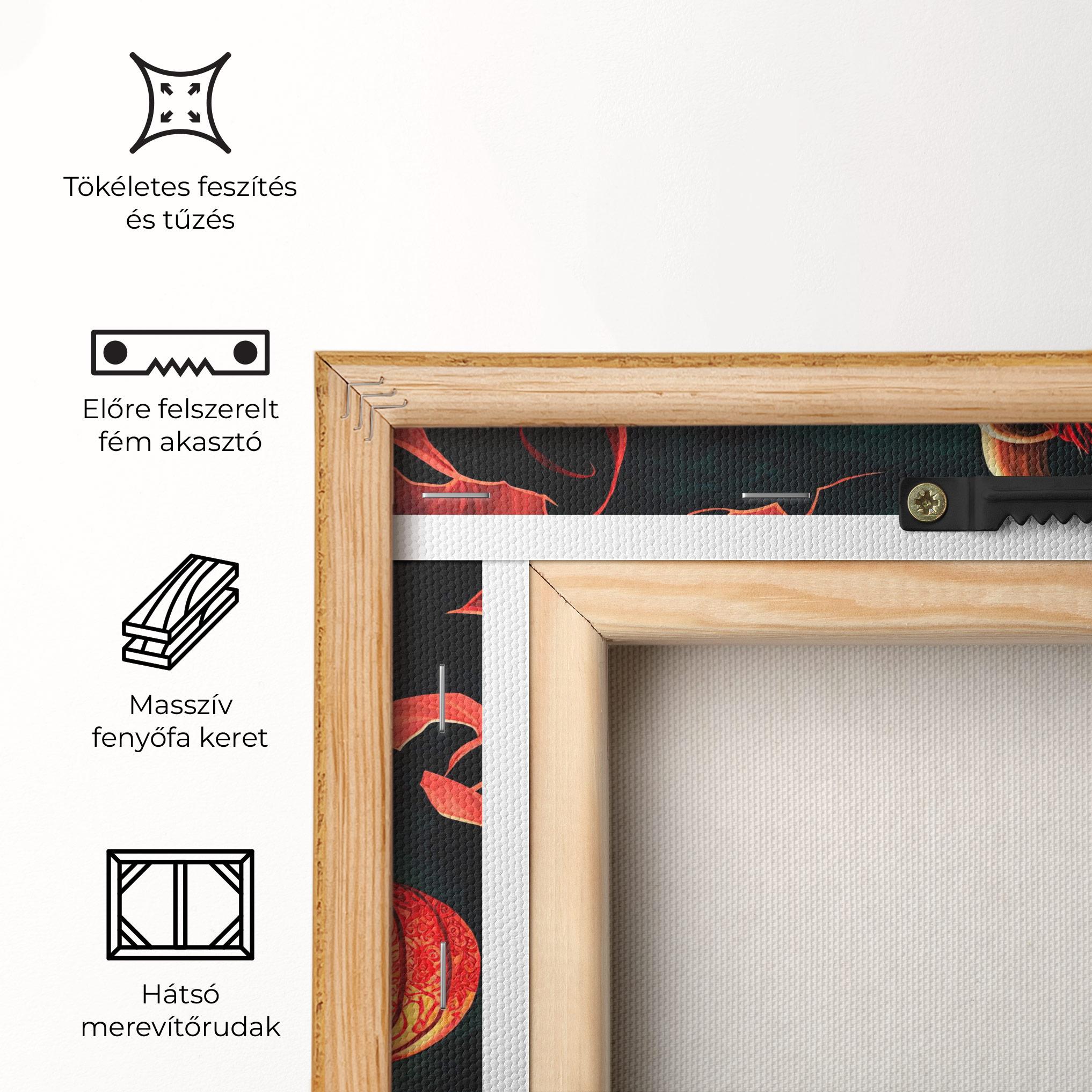 Vászonkép Red Fire Dragon mockup 5