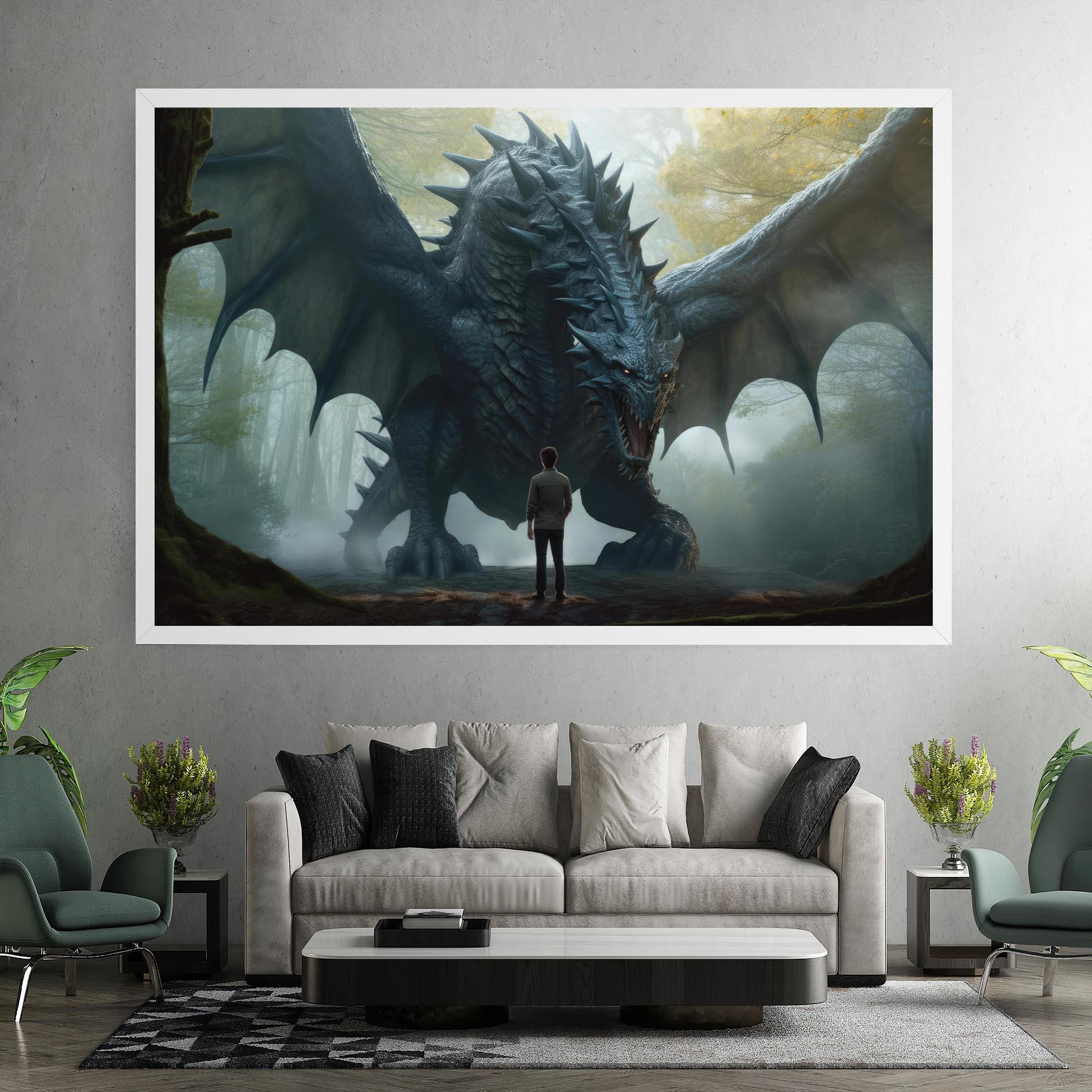 Vászonkép Huge Dragon Fantasy mockup 7