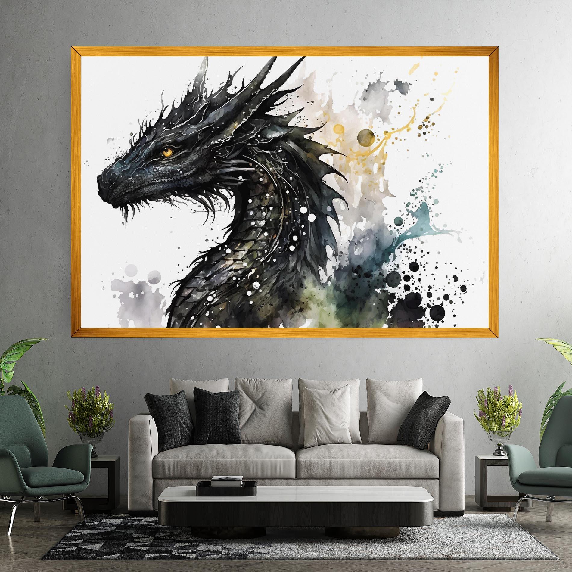 Vászonkép Black Dragon Art mockup 7