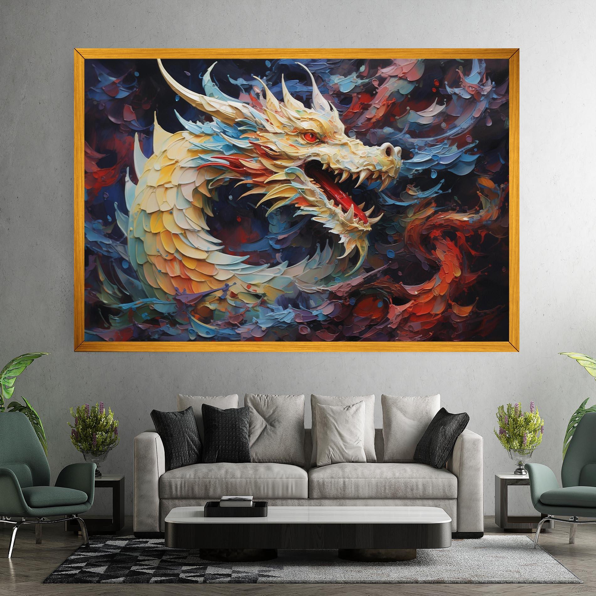 Vászonkép Fantasy Dragon Art mockup 7