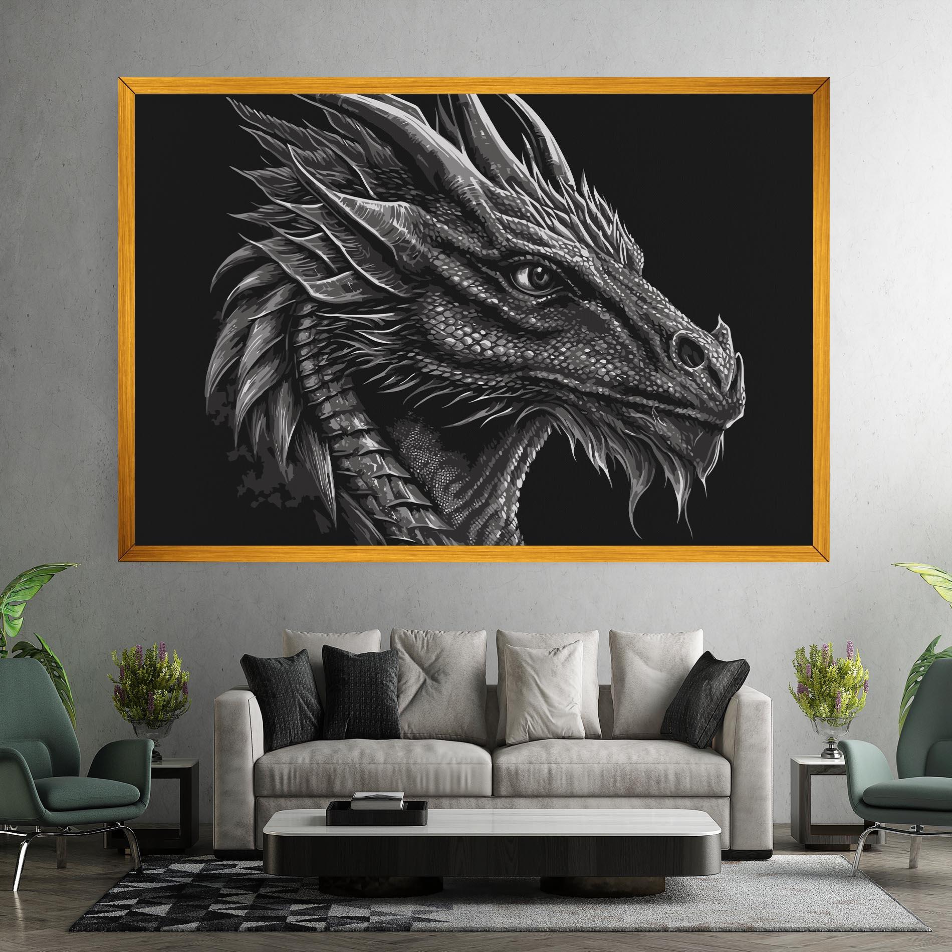 Vászonkép Grey Dragon mockup 7