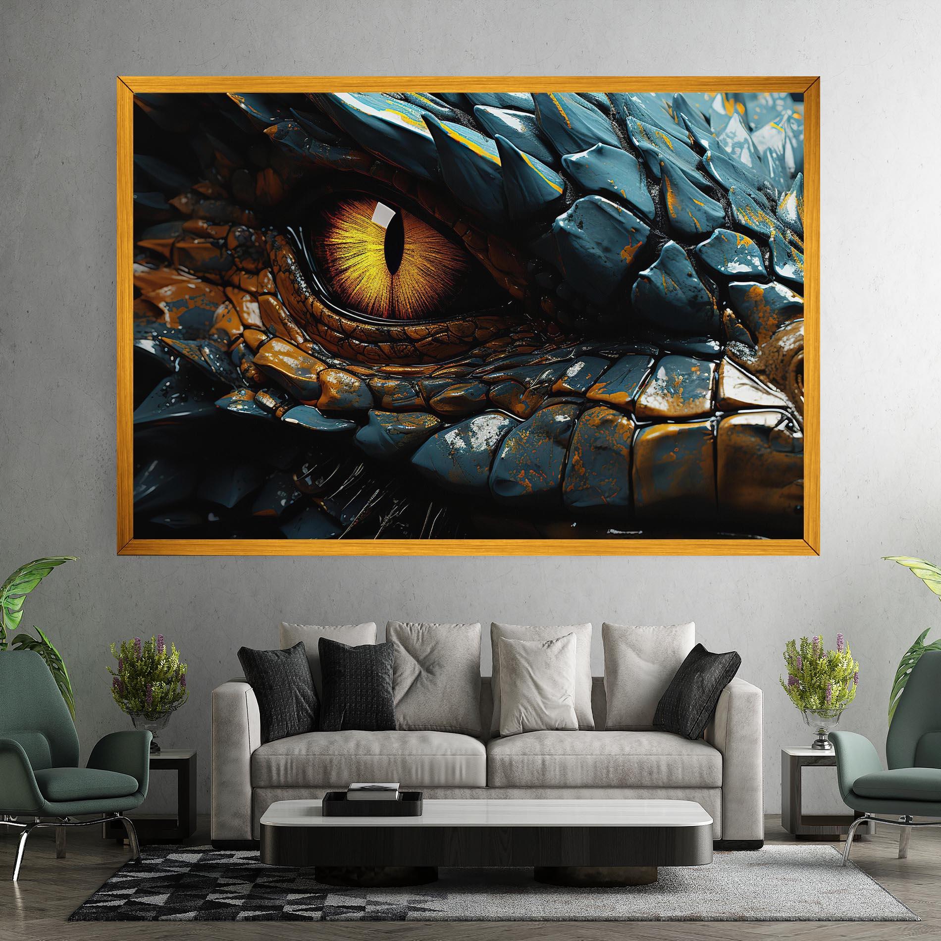 Vászonkép Yellow Dragon Eye mockup 7