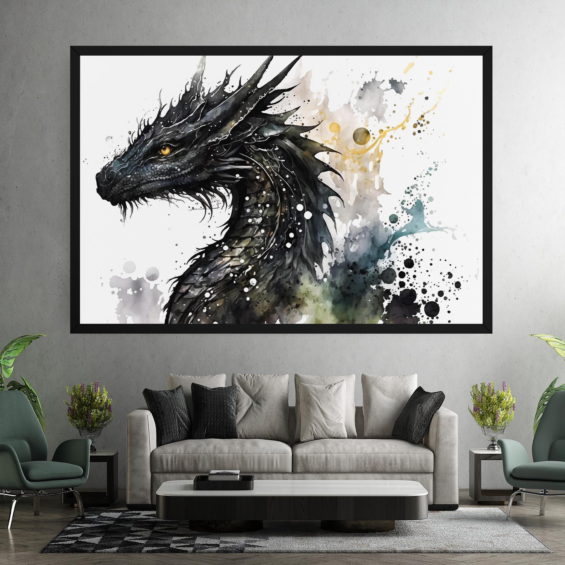 Vászonkép Black Dragon Art mockup 7