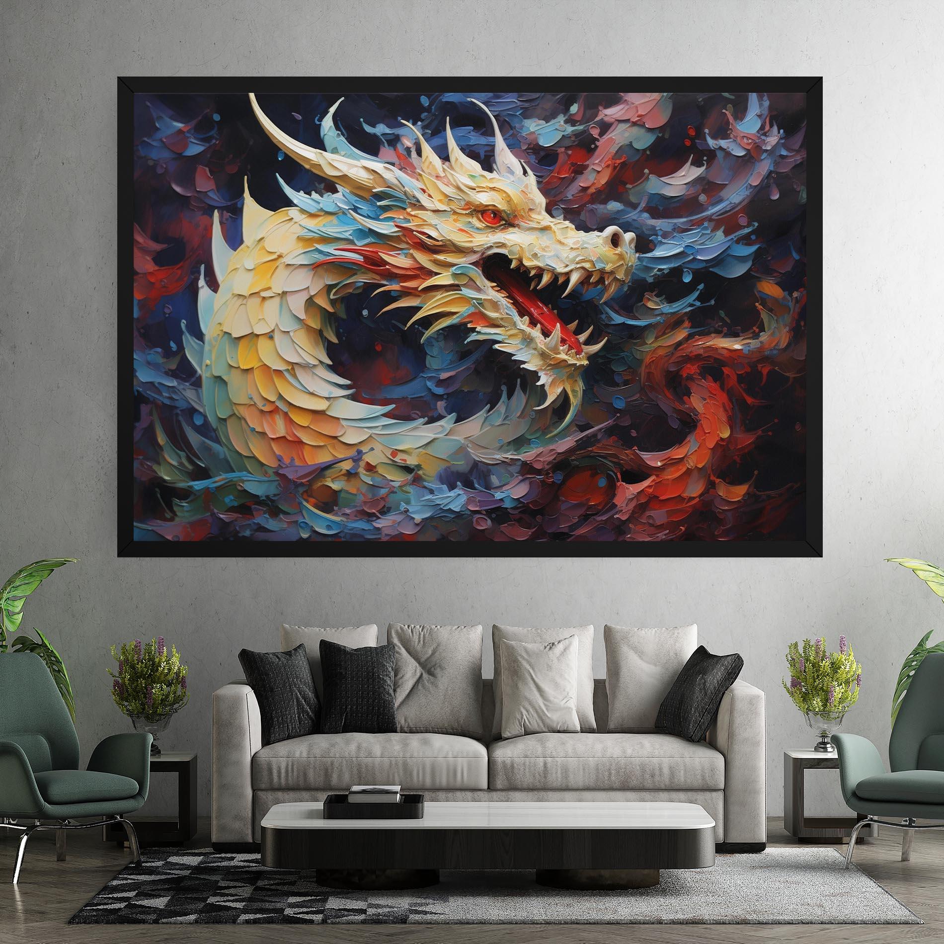 Vászonkép Fantasy Dragon Art mockup 7