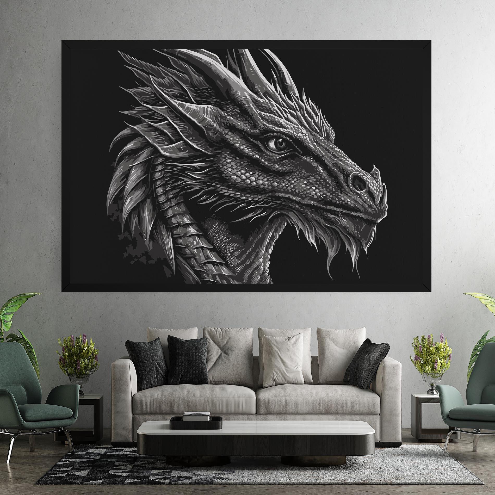 Vászonkép Grey Dragon mockup 7