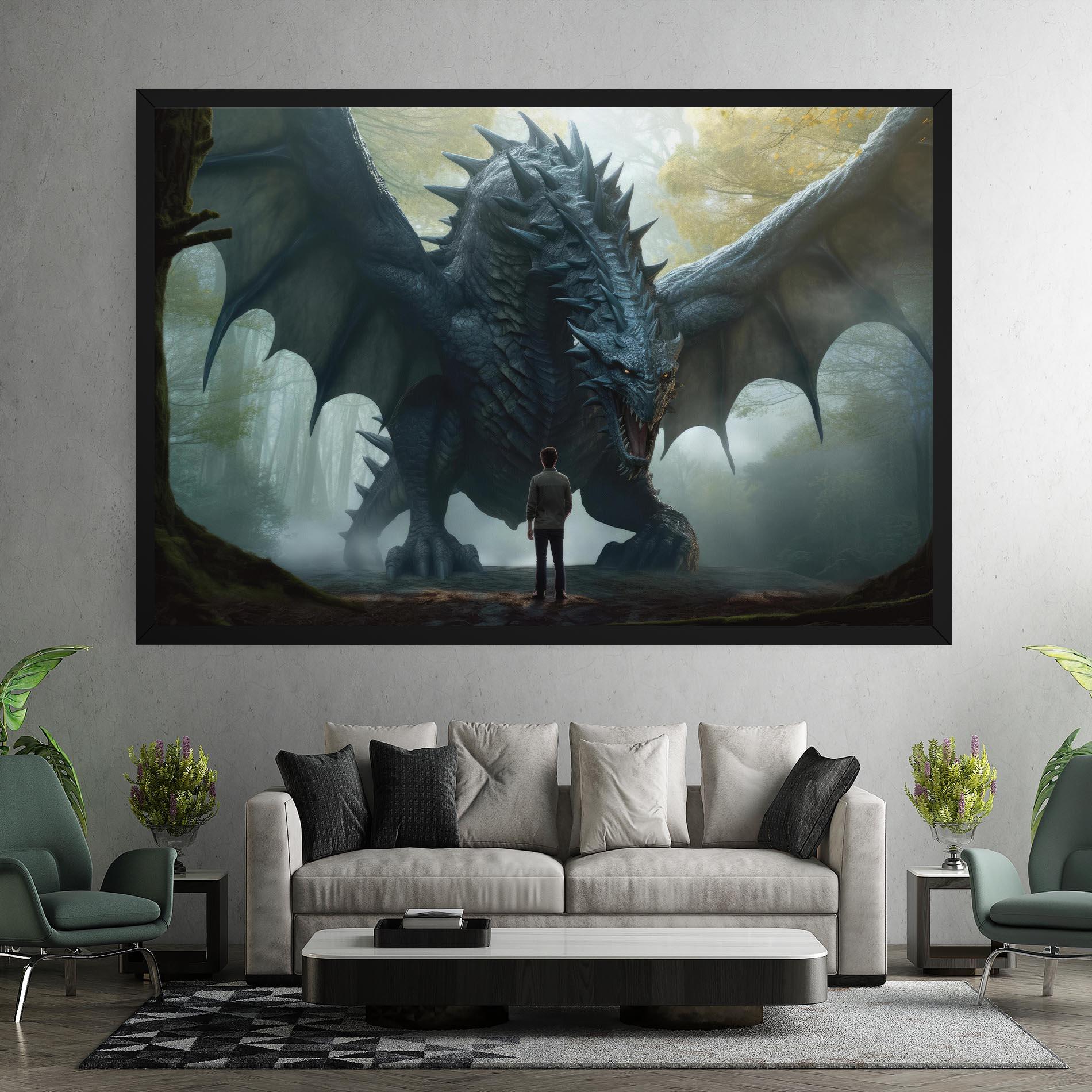 Vászonkép Huge Dragon Fantasy mockup 7