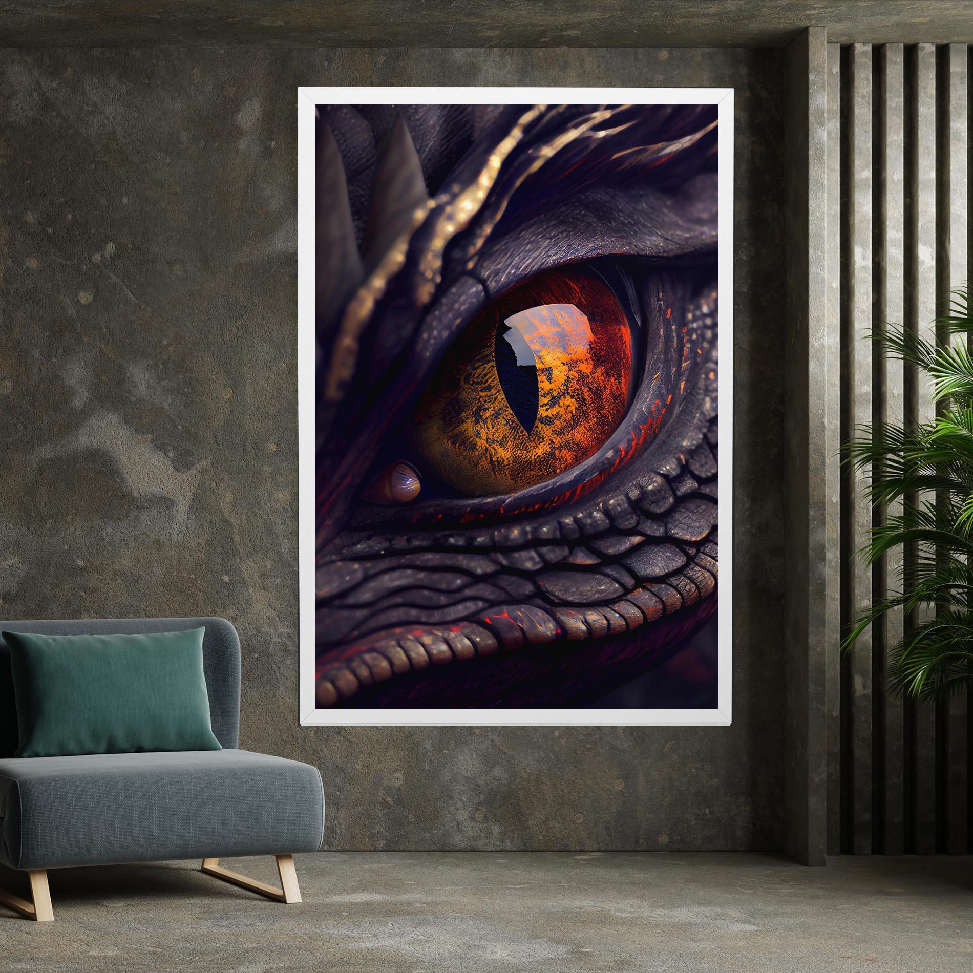 Vászonkép Close Up Red Eye Dragon mockup 7