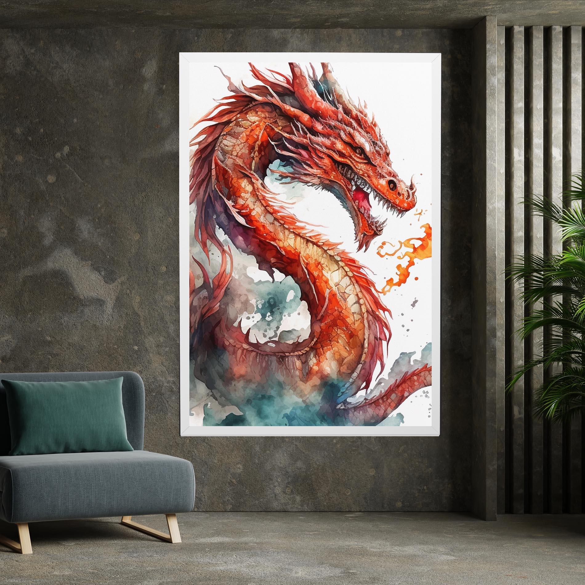 Vászonkép Fire Dragon mockup 7