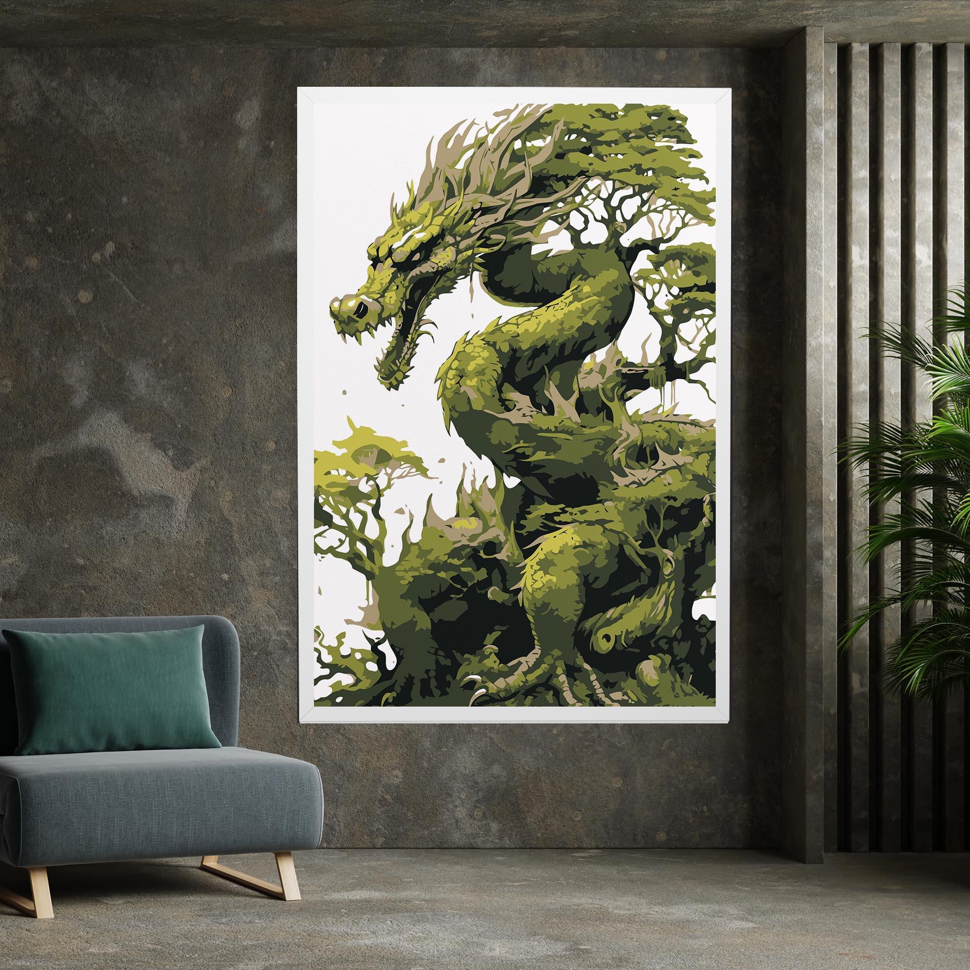Vászonkép Green Nature Dragon mockup 7