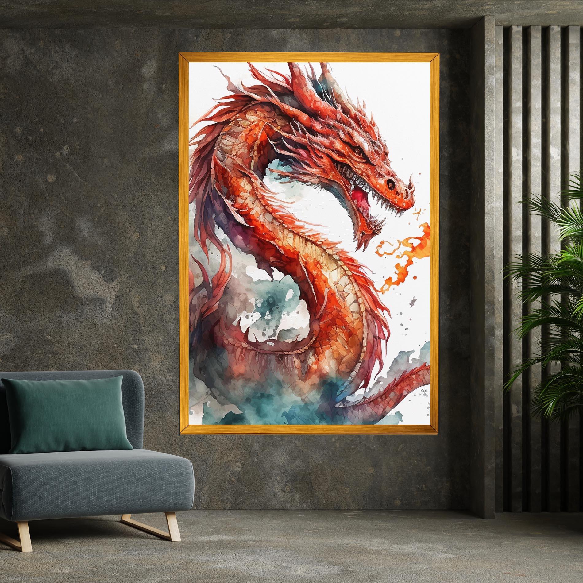 Vászonkép Fire Dragon mockup 7