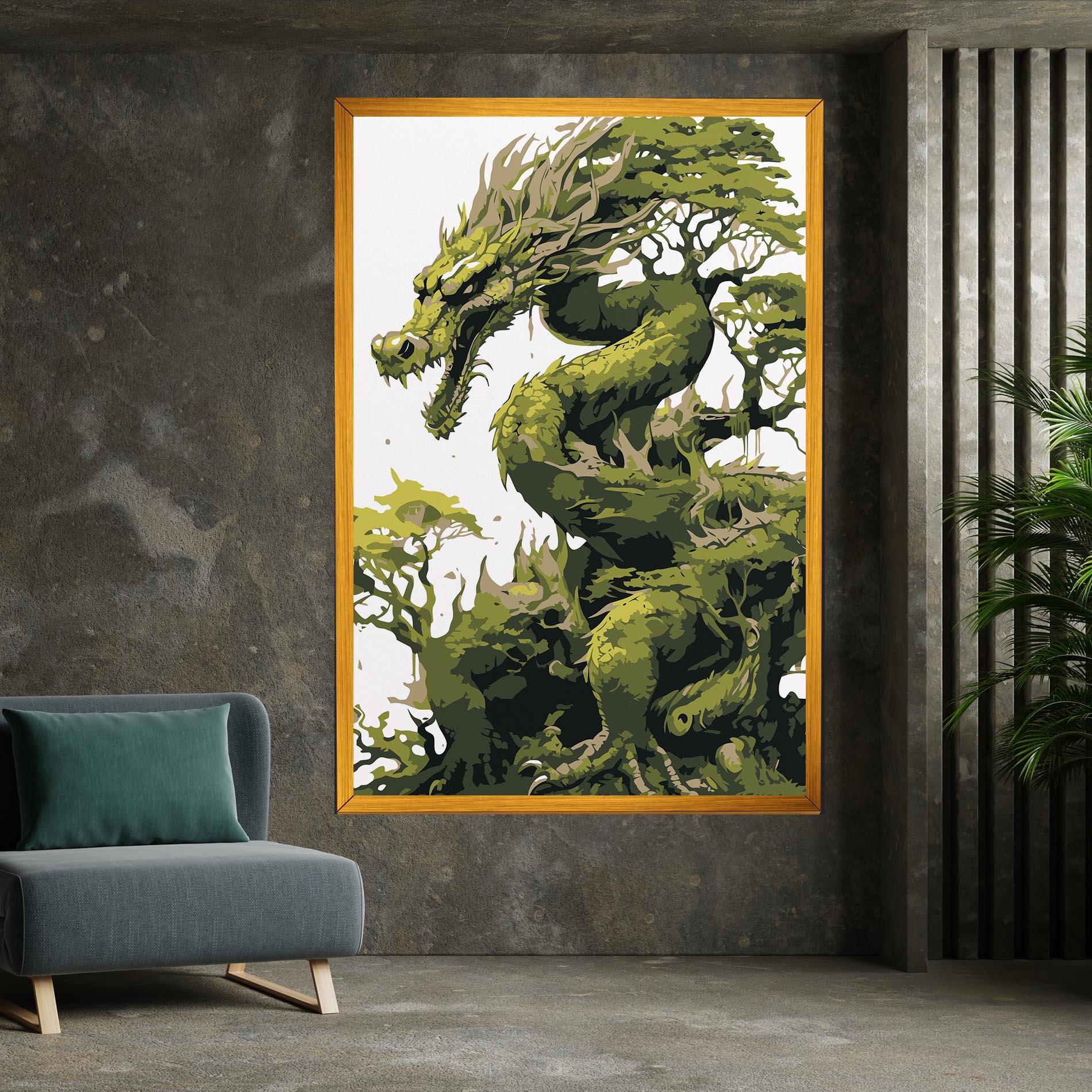 Vászonkép Green Nature Dragon mockup 7