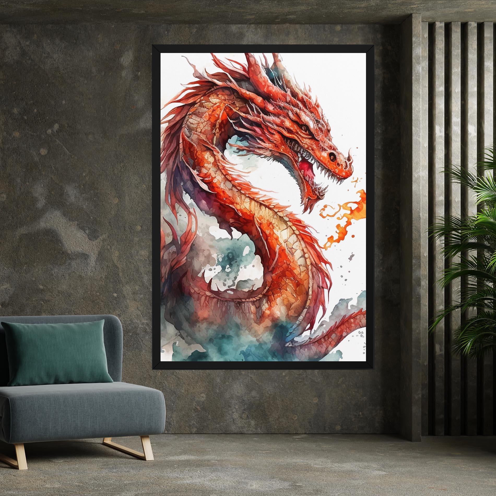 Vászonkép Fire Dragon mockup 7