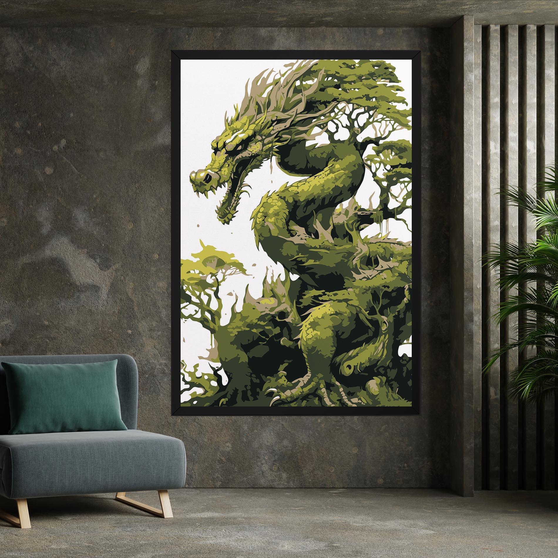 Vászonkép Green Nature Dragon mockup 7