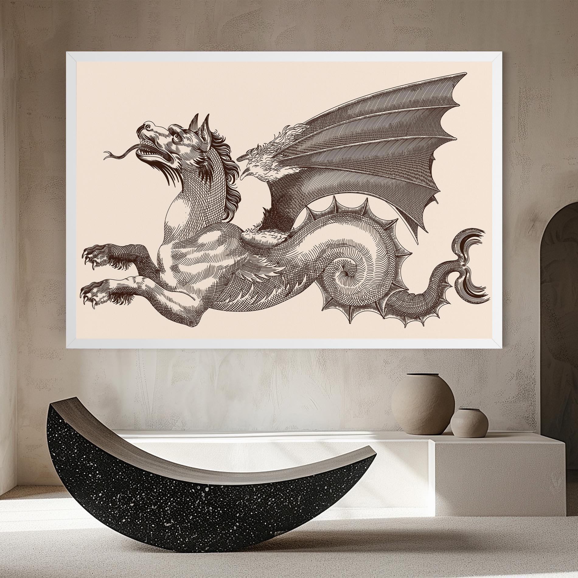 Vászonkép Brown Dragon mockup 8