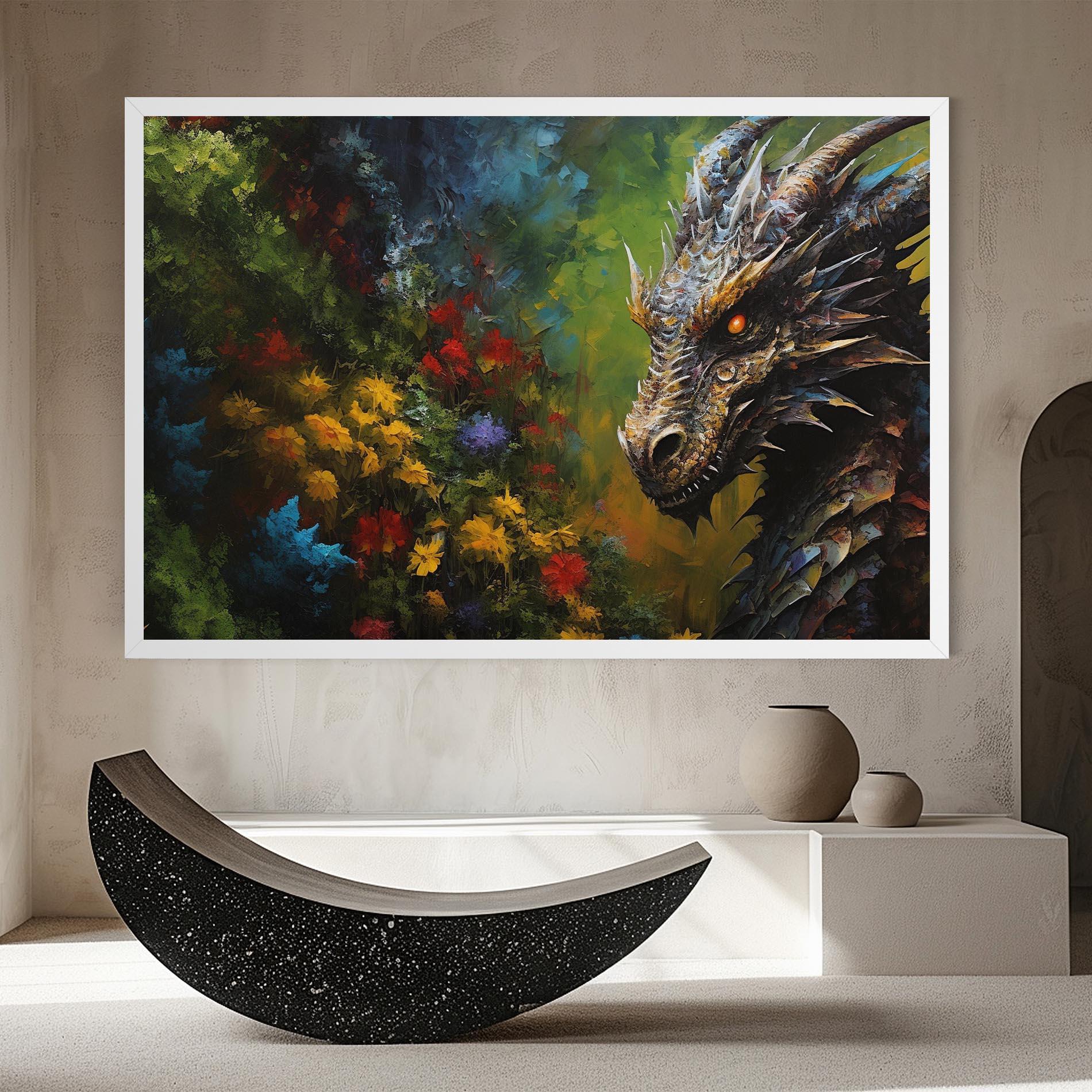 Vászonkép Dragon In Nature mockup 8