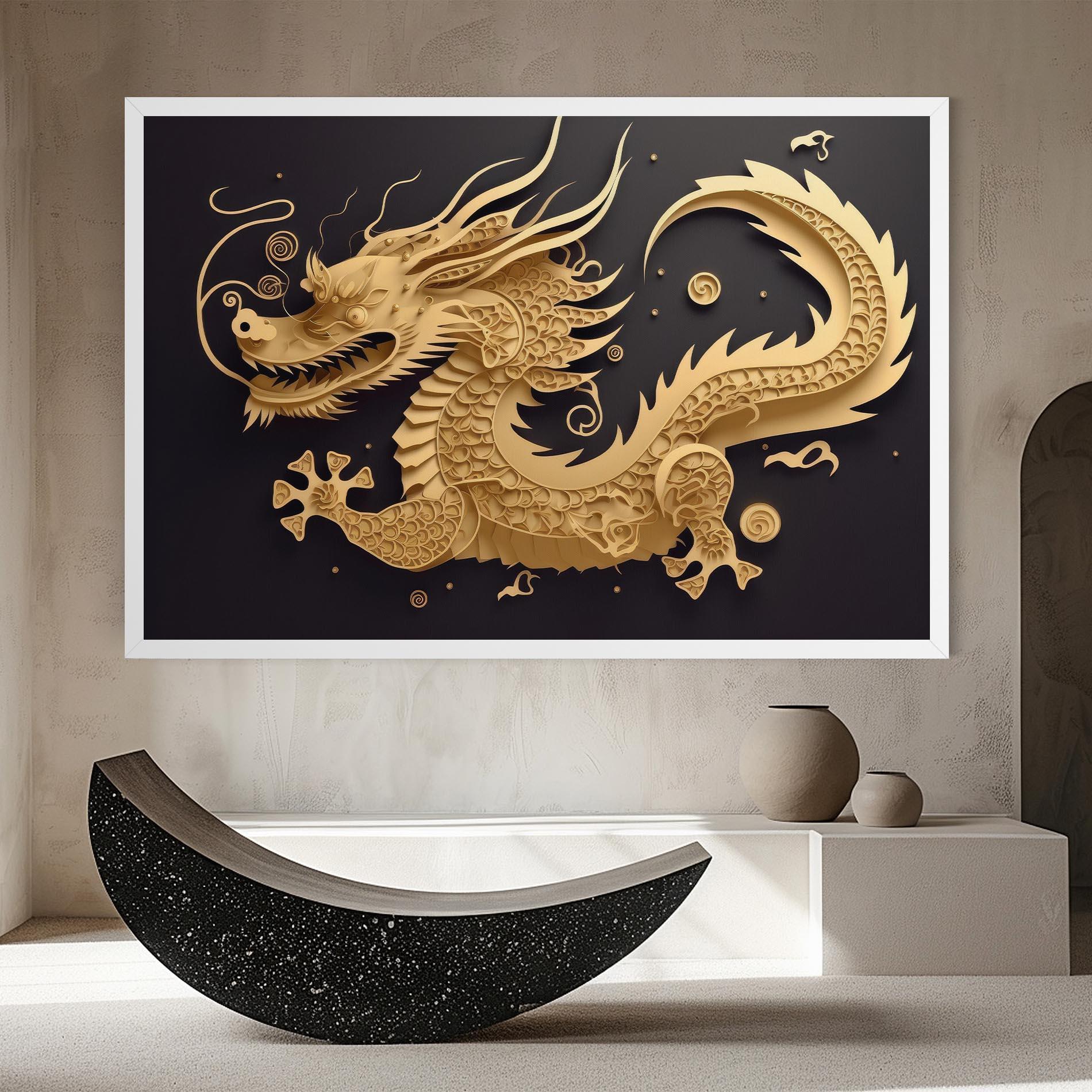 Vászonkép Dragon Zodiac Sign mockup 8