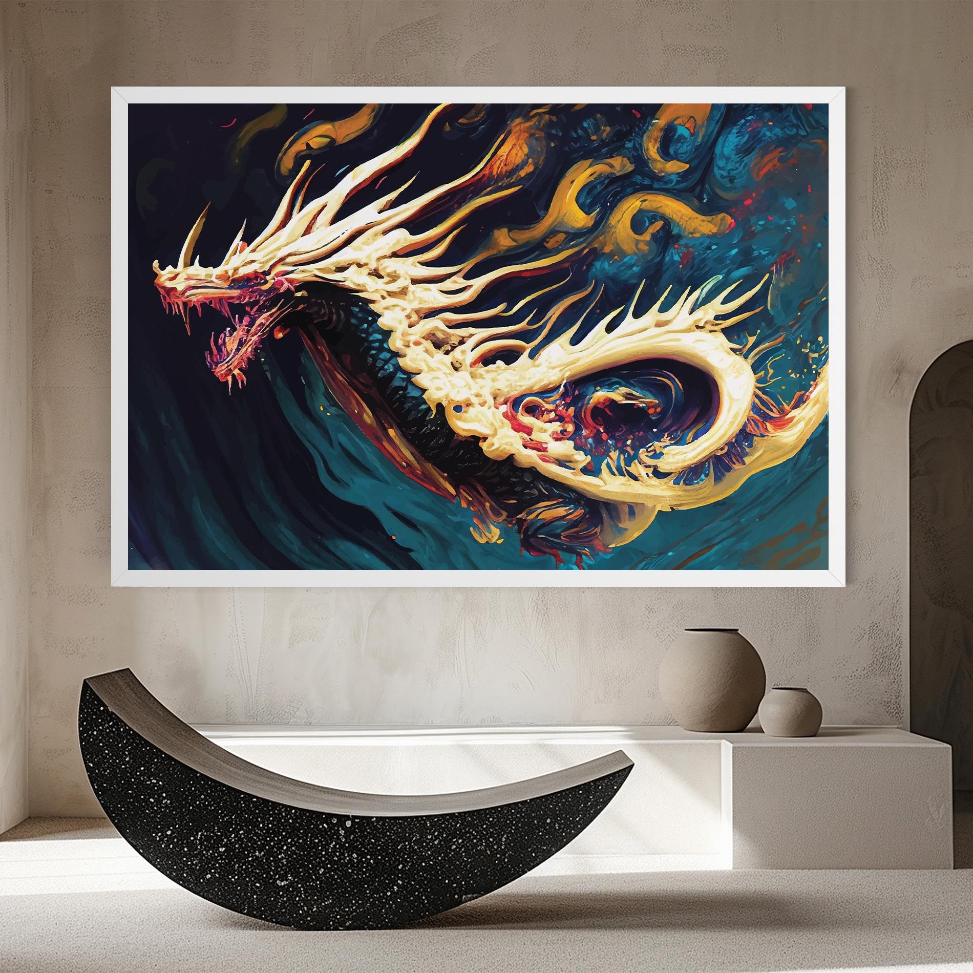 Flying Acrylic Dragon mockup 8