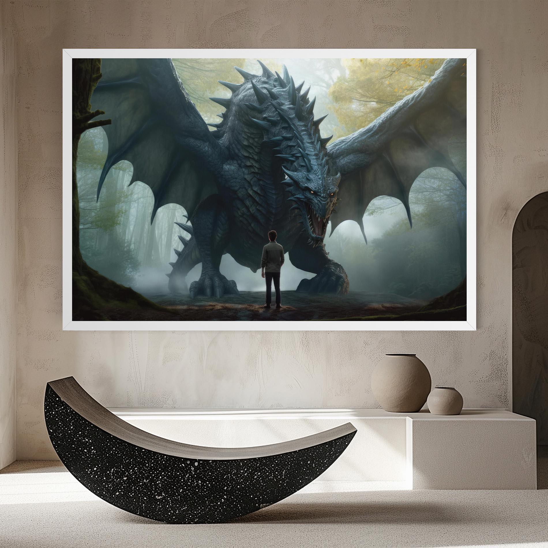 Vászonkép Huge Dragon Fantasy mockup 8