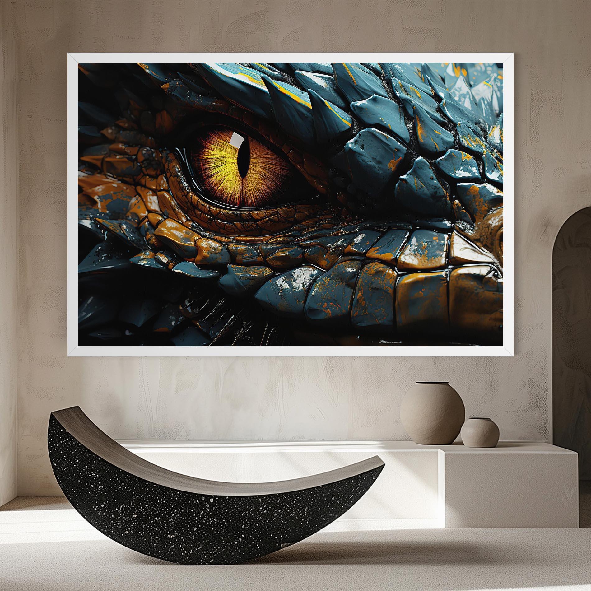 Vászonkép Yellow Dragon Eye mockup 8