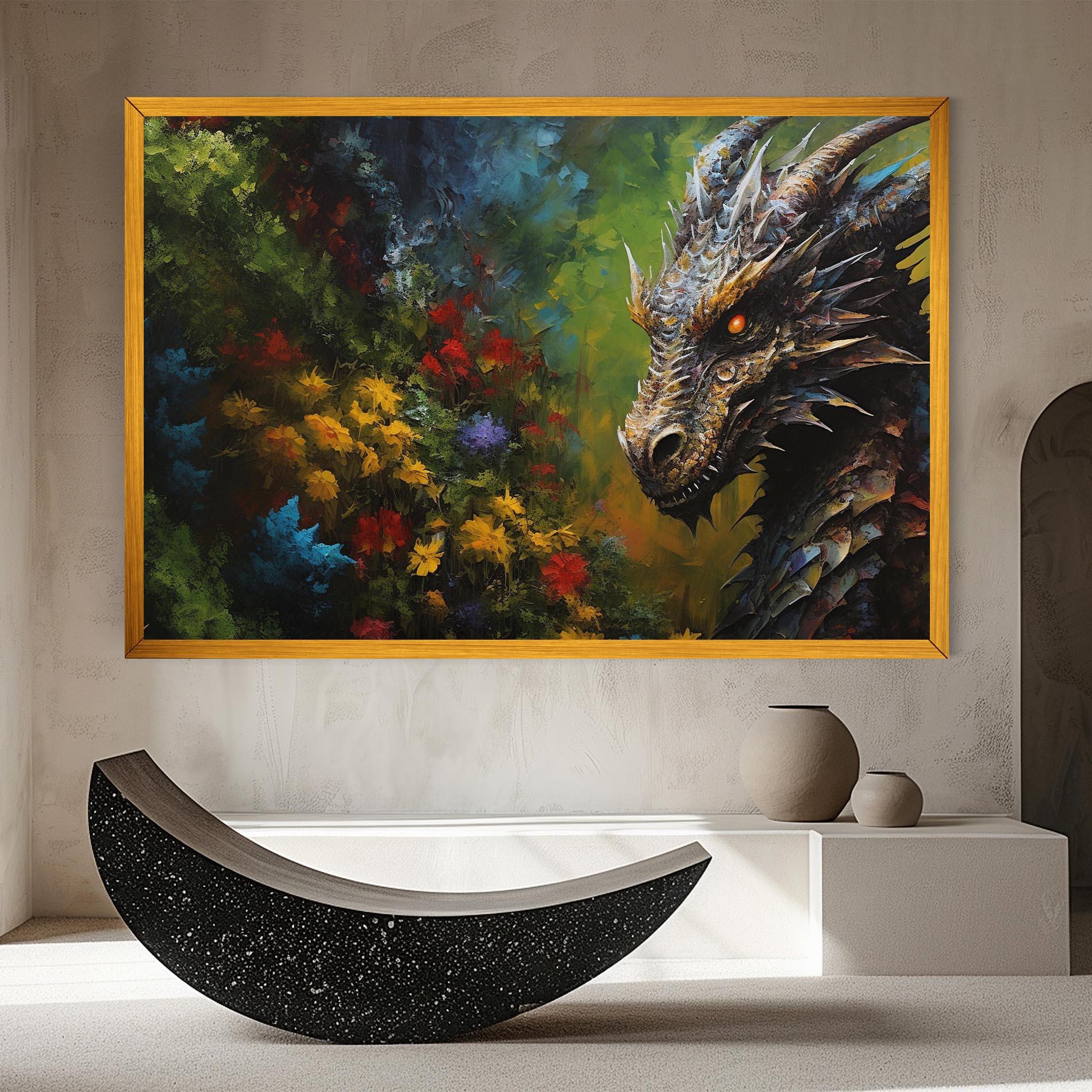 Vászonkép Dragon In Nature mockup 8