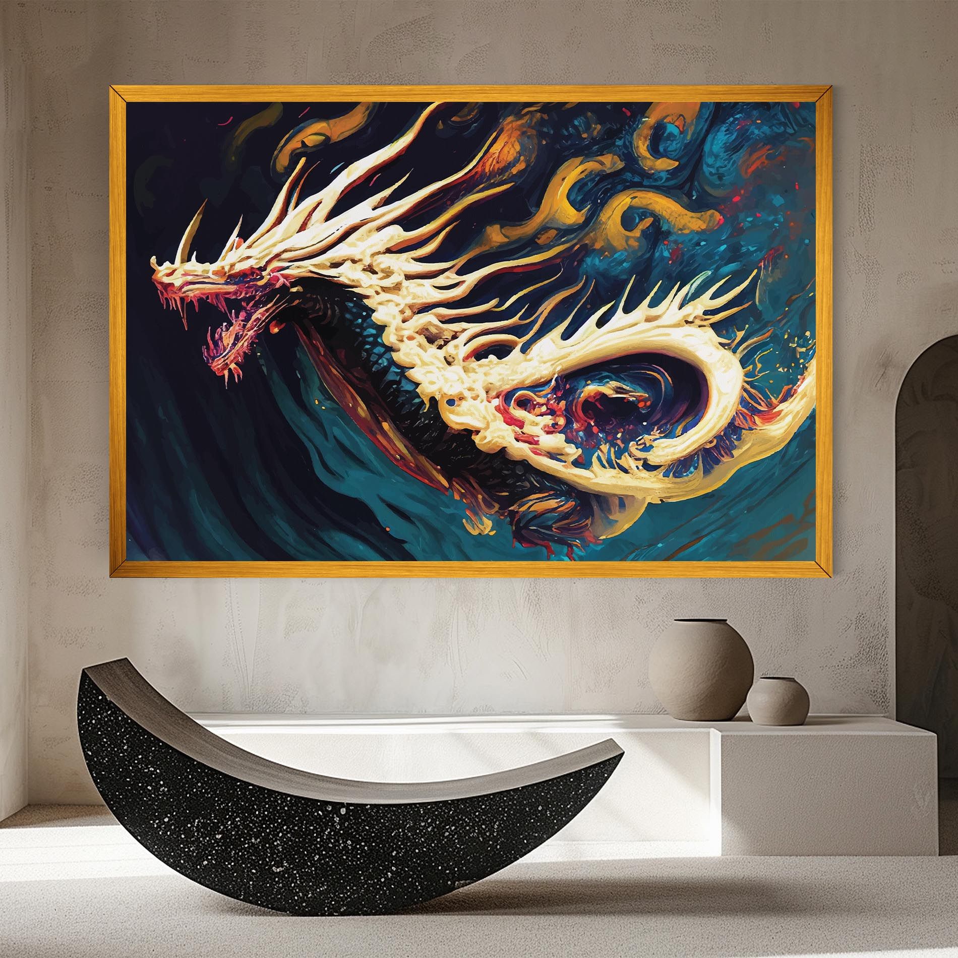 Flying Acrylic Dragon mockup 8