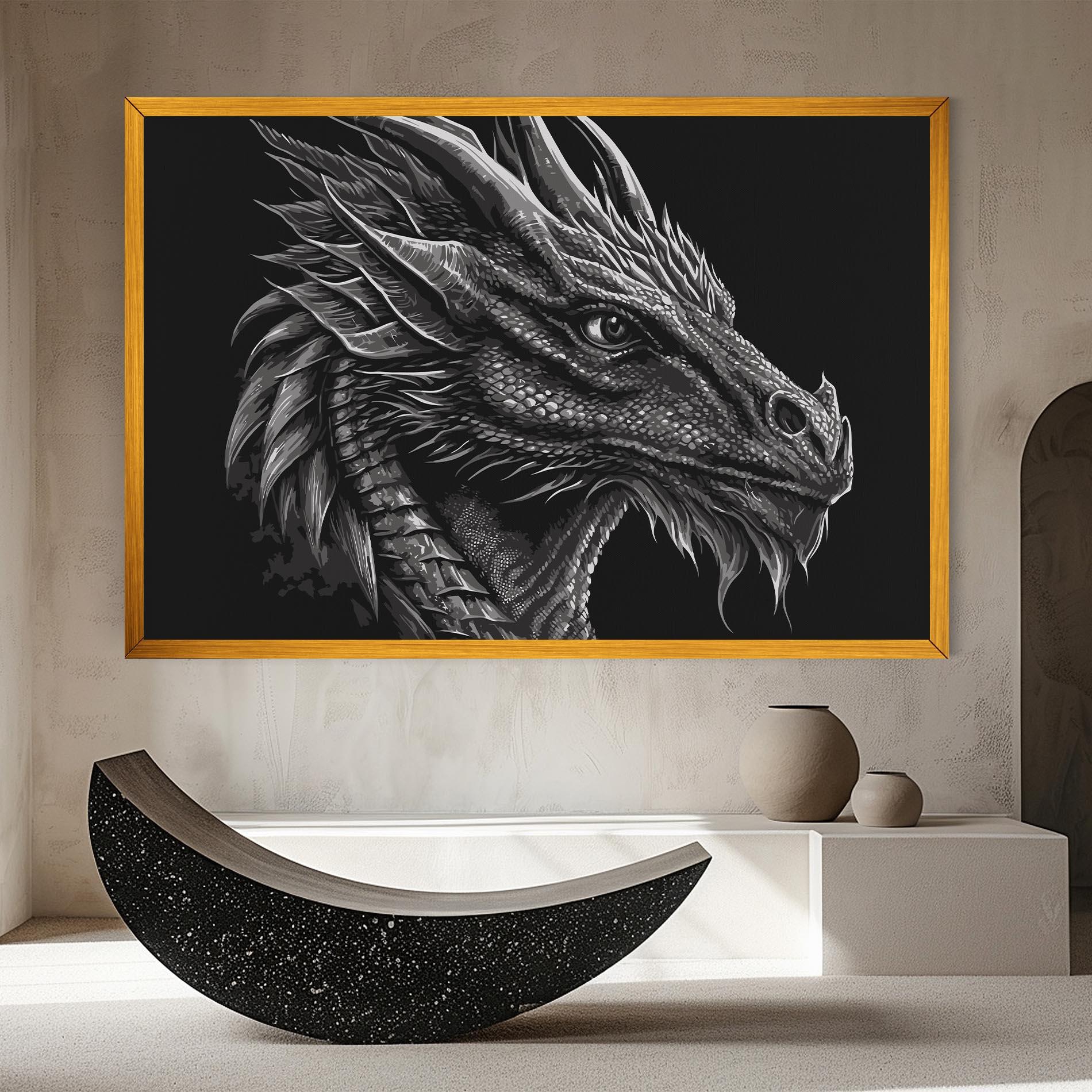 Vászonkép Grey Dragon mockup 8