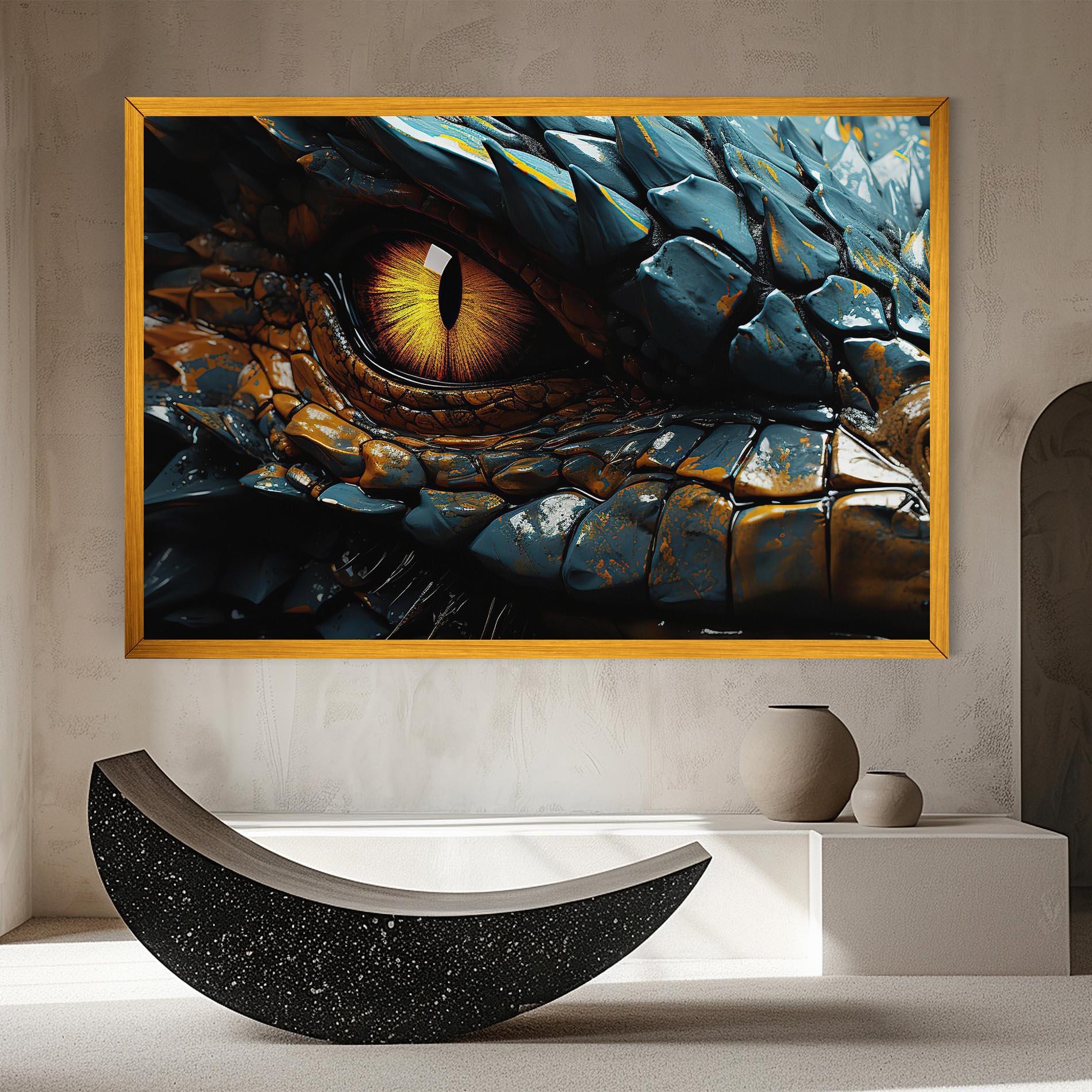 Vászonkép Yellow Dragon Eye mockup 8