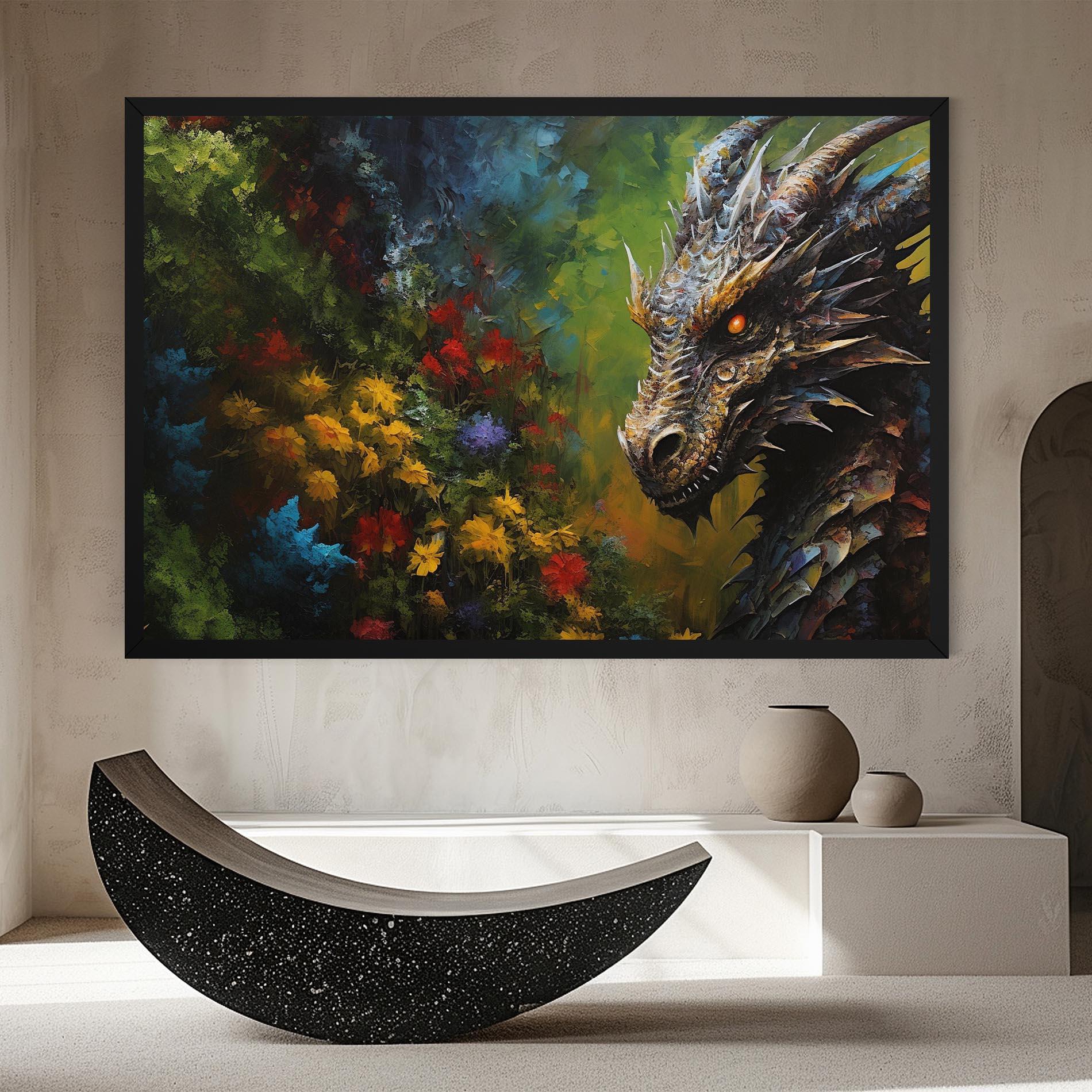 Vászonkép Dragon In Nature mockup 8