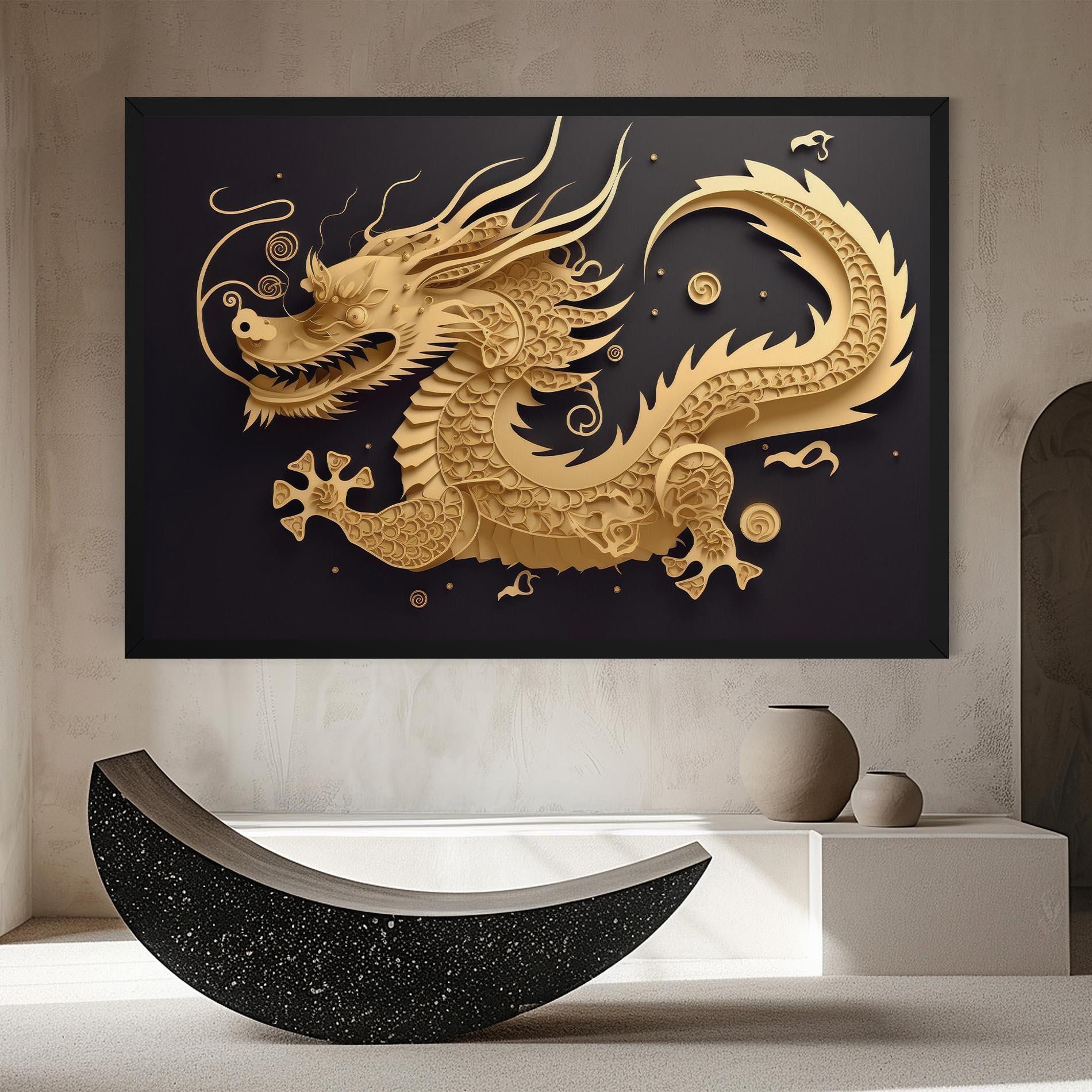 Vászonkép Dragon Zodiac Sign mockup 8