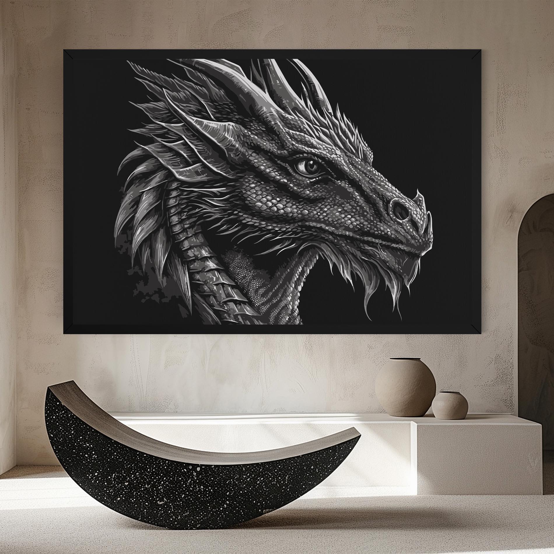 Vászonkép Grey Dragon mockup 8