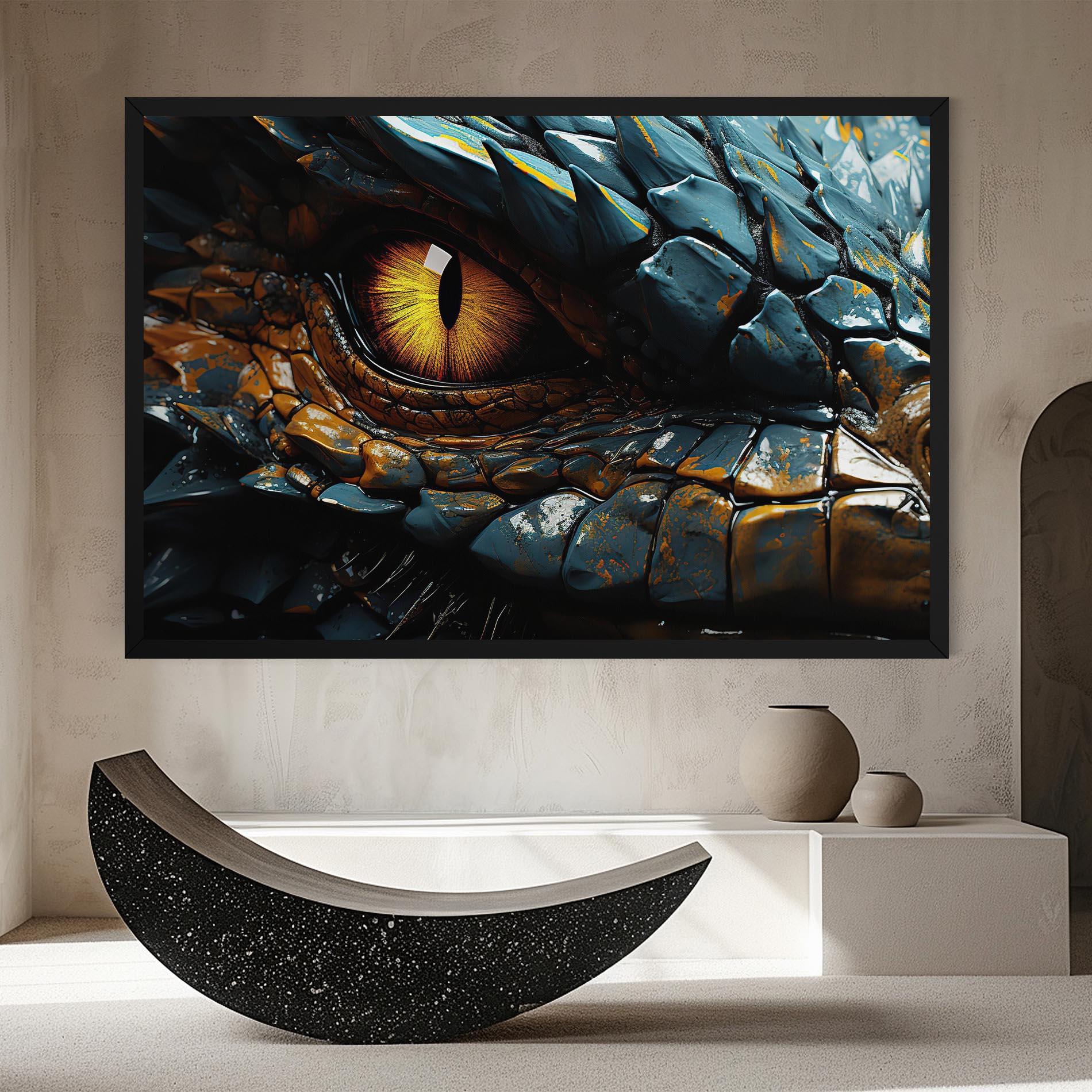 Vászonkép Yellow Dragon Eye mockup 8
