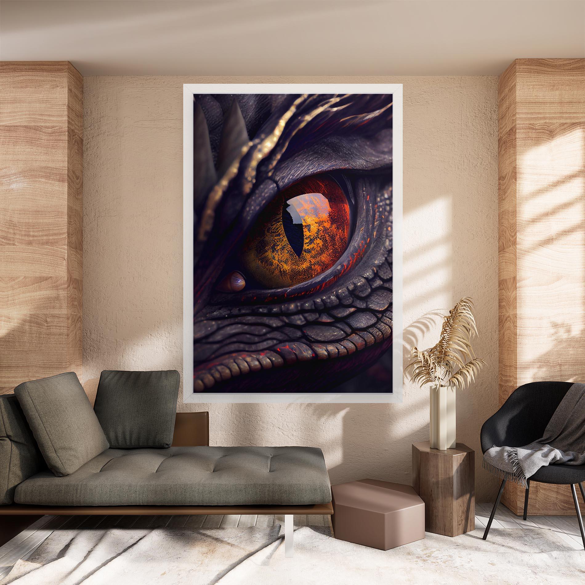 Vászonkép Close Up Red Eye Dragon mockup 8
