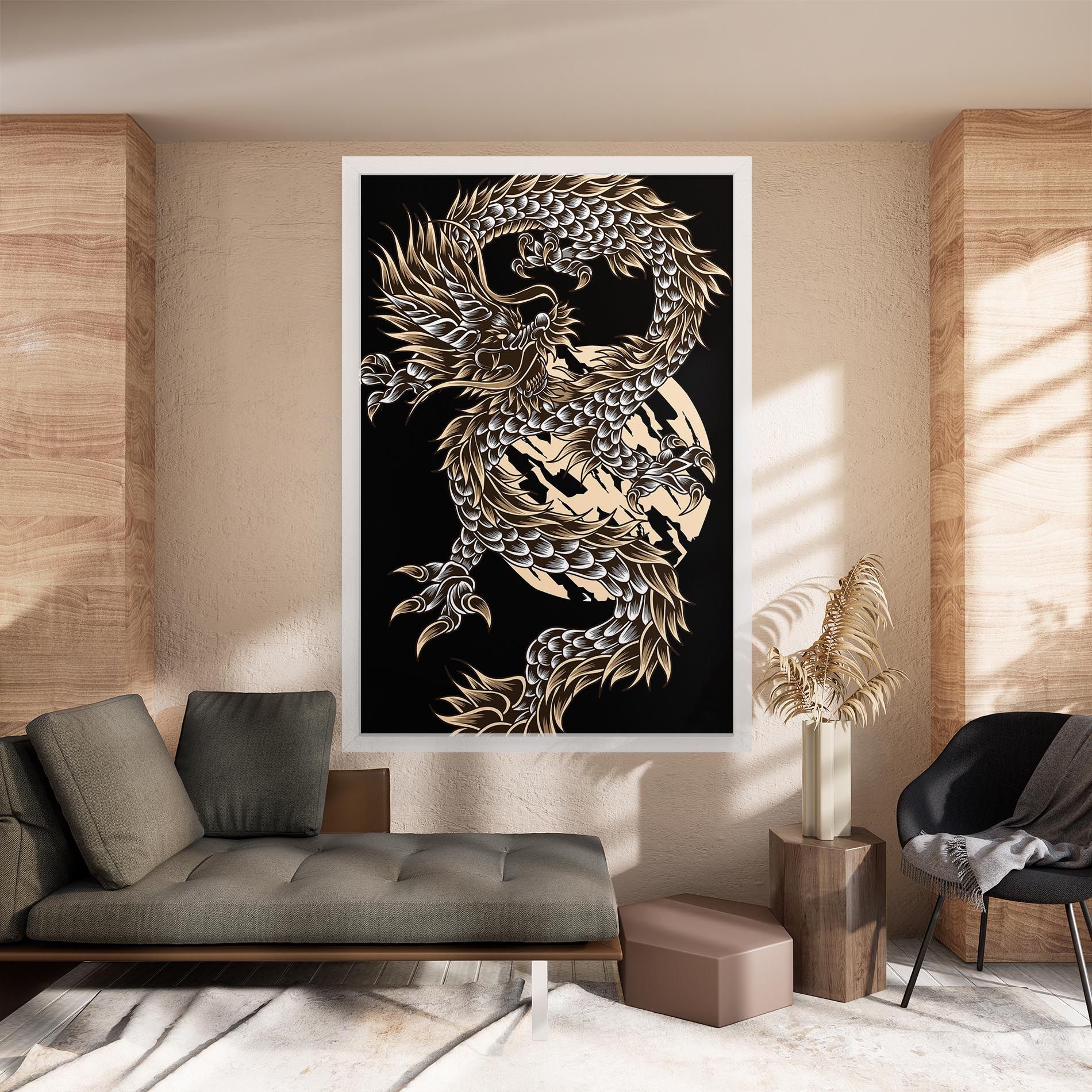 Cream Moon Dragon mockup 8