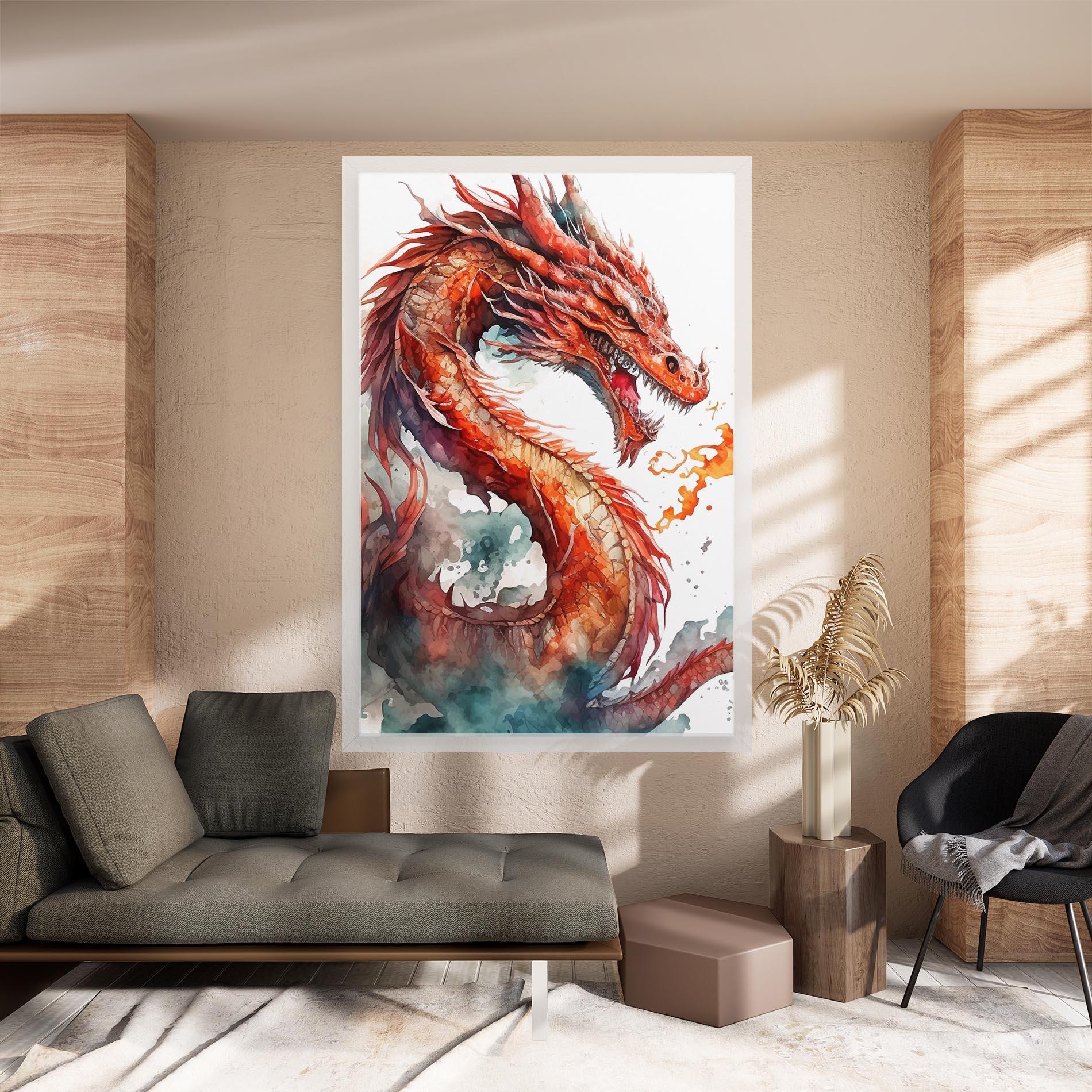 Vászonkép Fire Dragon mockup 8
