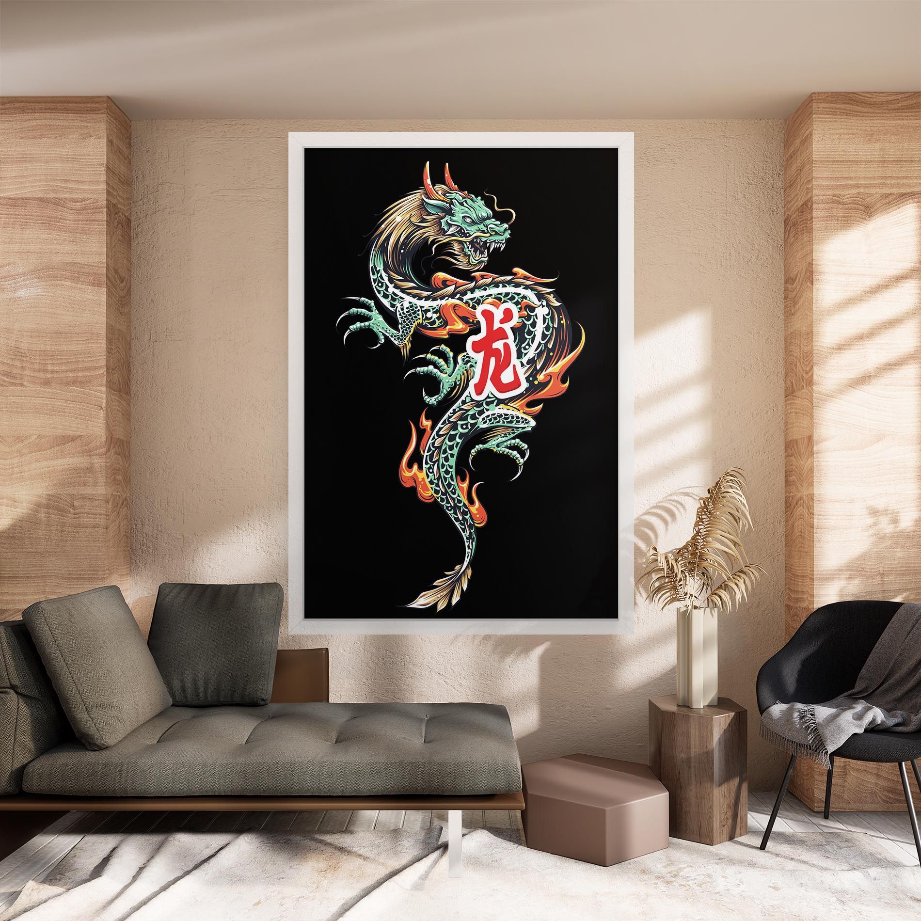 Green Fire Dragon mockup 8