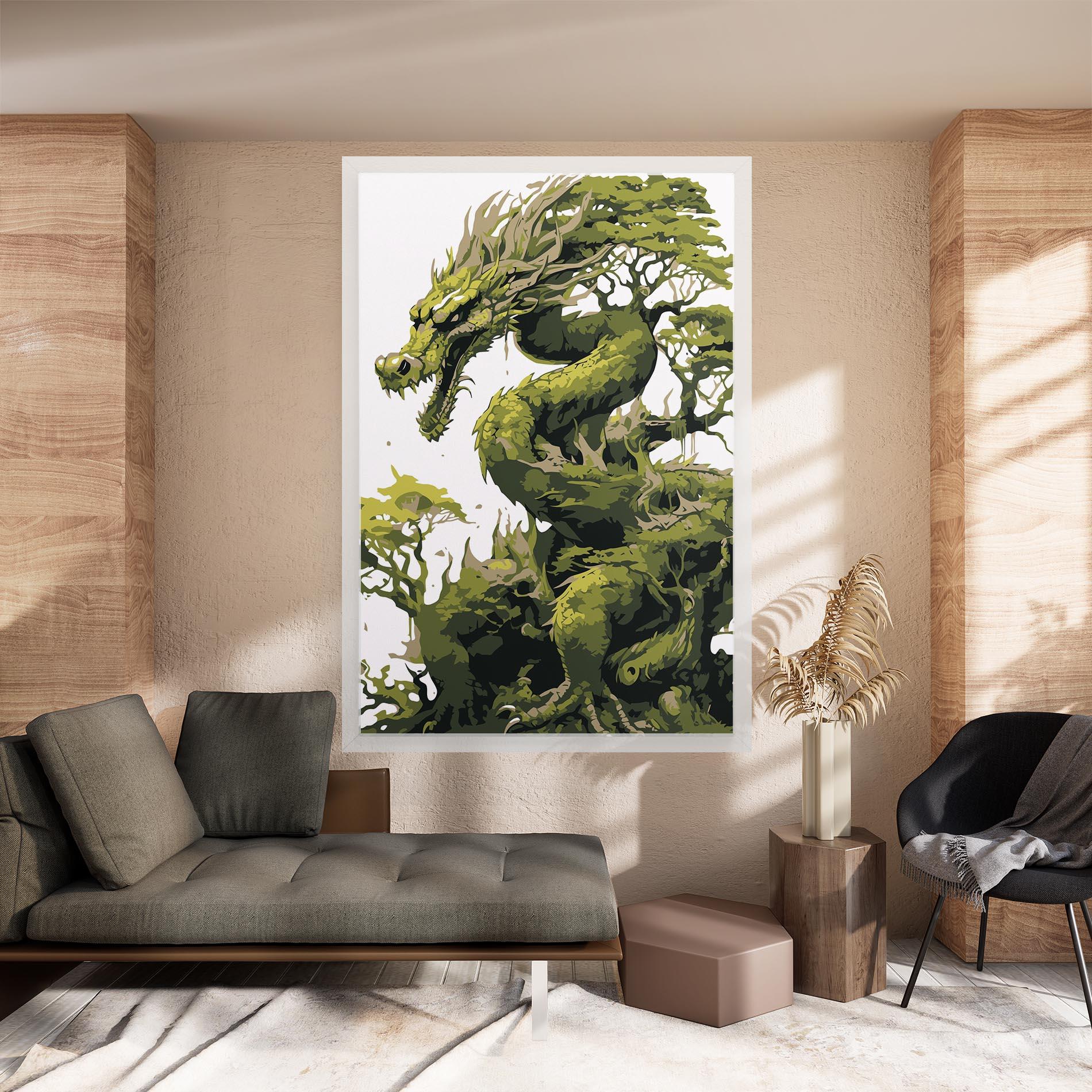 Vászonkép Green Nature Dragon mockup 8